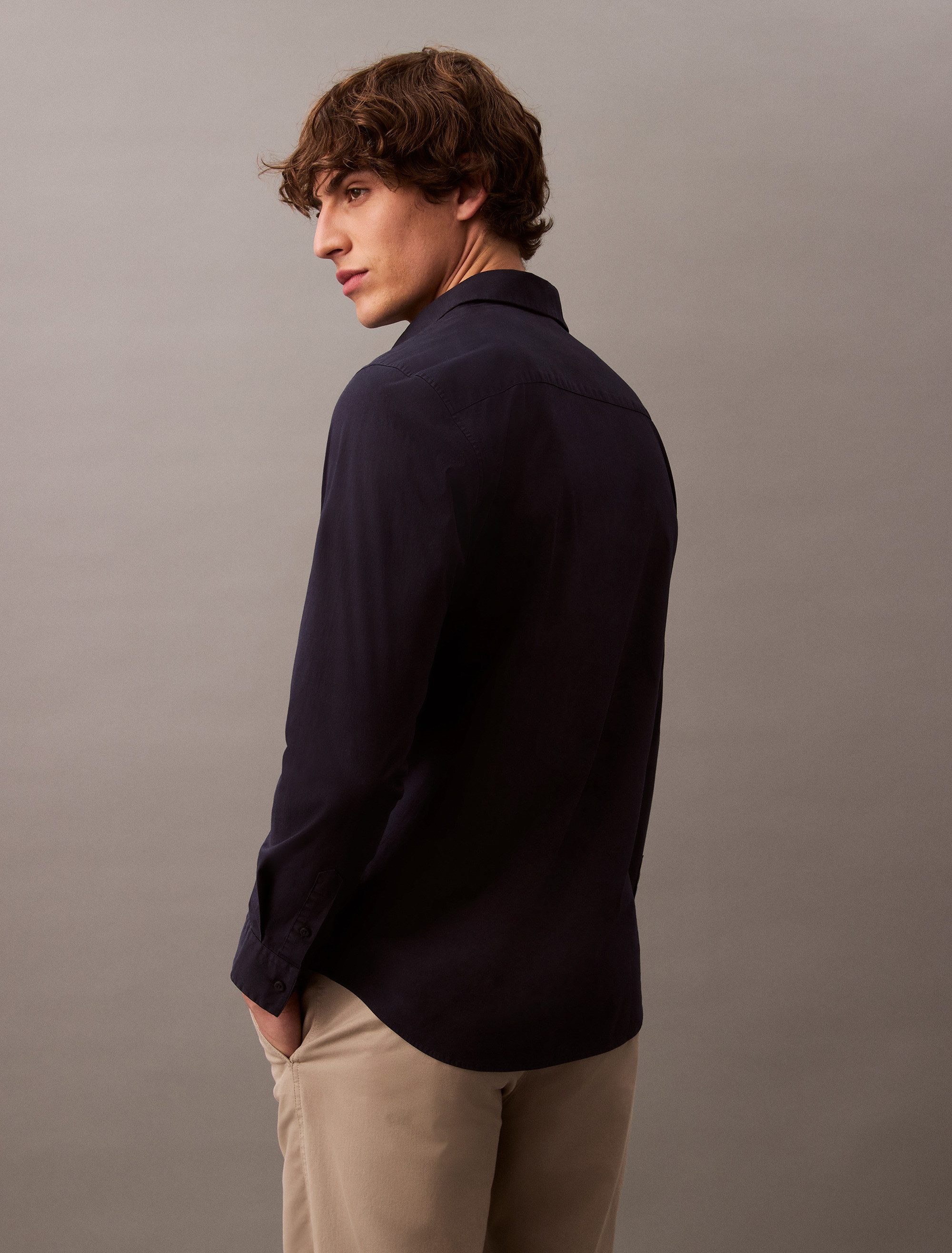 Calvin Klein Overhemd met lange mouwen LS SOLID STRETCH SLIM SHIRT