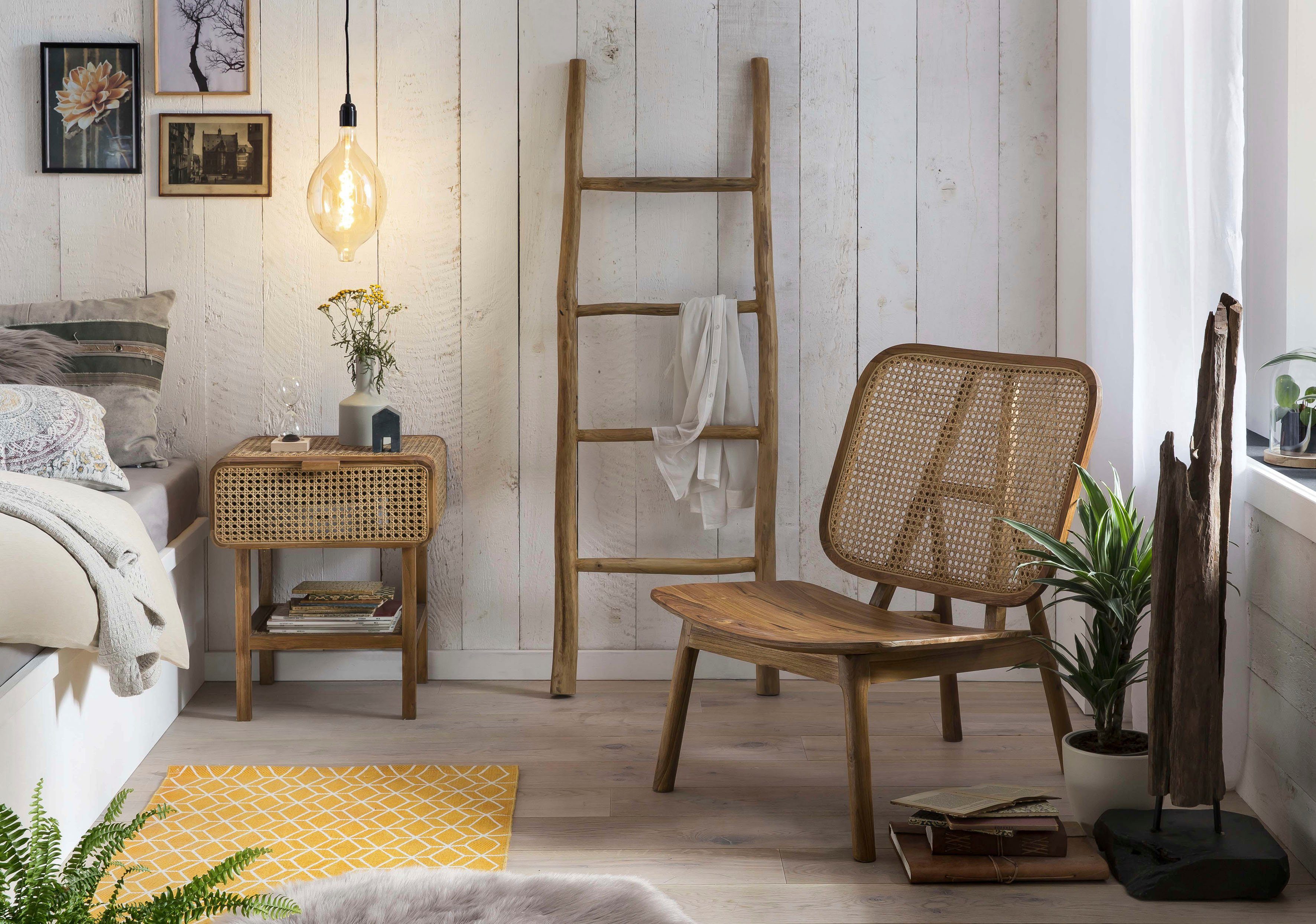 SIT Rotanstoel met weens vlechtwerk, moderne lounge chair geschikt voor alle kamers