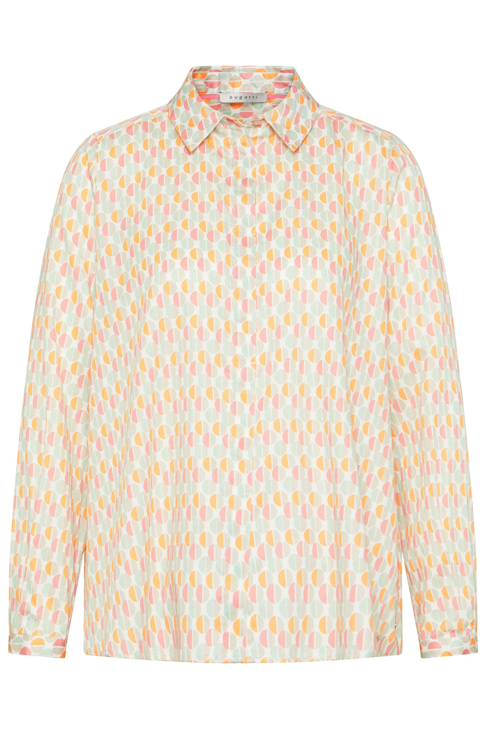 Bugatti Blouse met lange mouwen met verborgen knoopsluiting