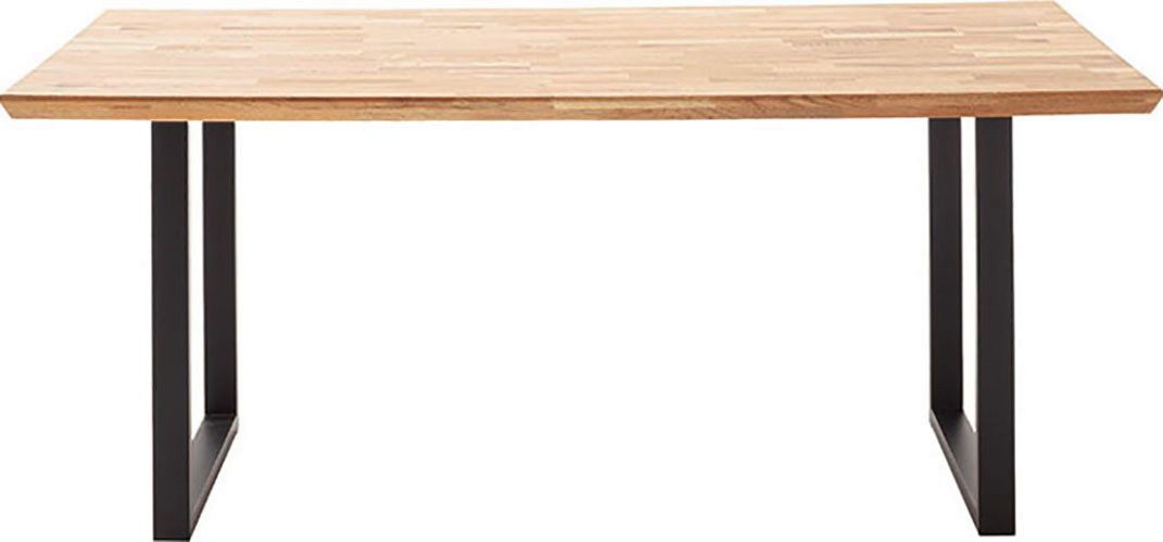 MCA living Eettafel Zeballos, TOPSELLER! U-frame van poedercoated metaal, blad van zerreiche (1 stuk)