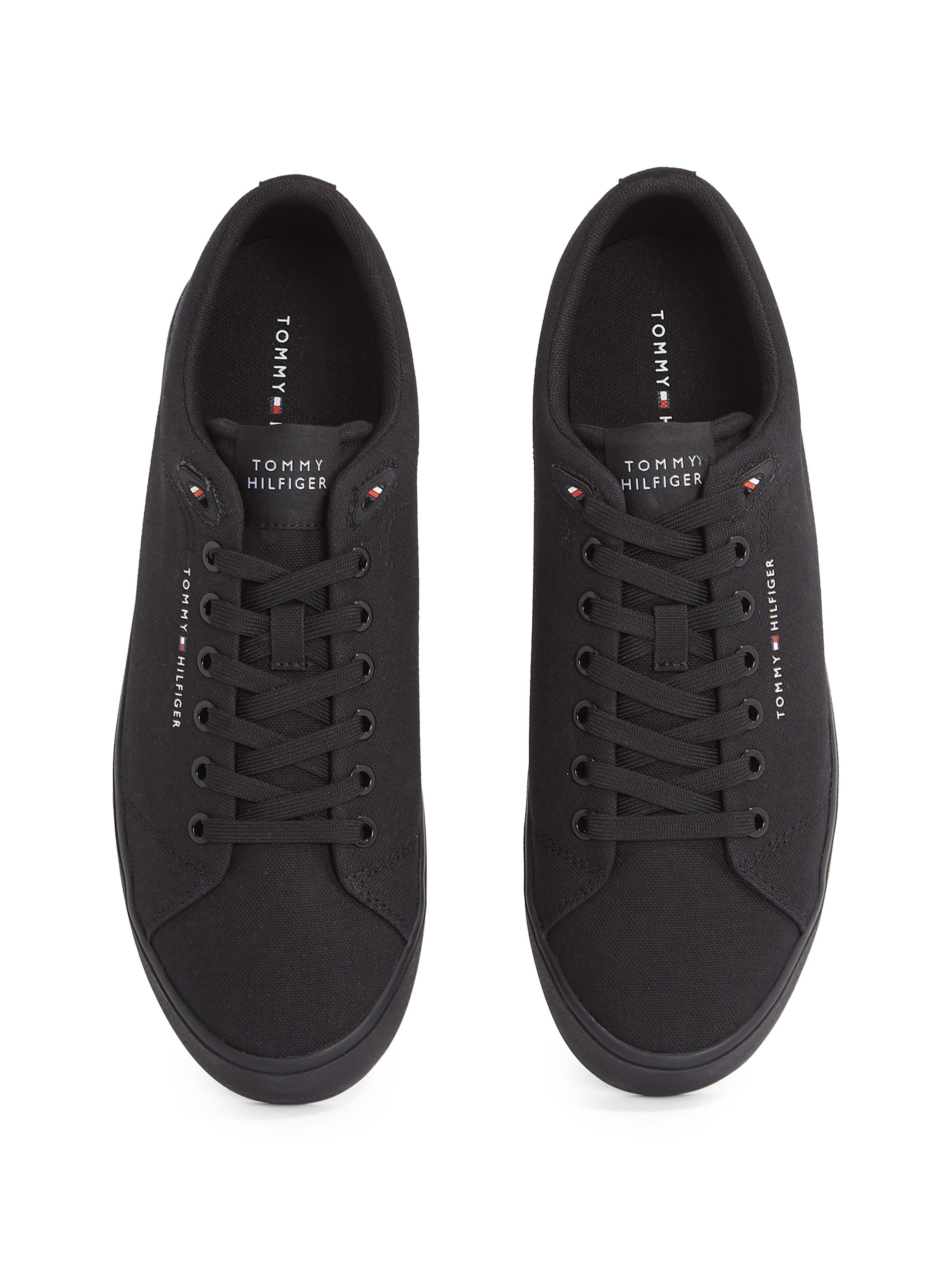 Tommy Hilfiger Sneakers TH HI VULC LOW CORE CANVAS , vrijetijdsschoen, lage schoen, veterschoenen met zacht gepolsterde schacht