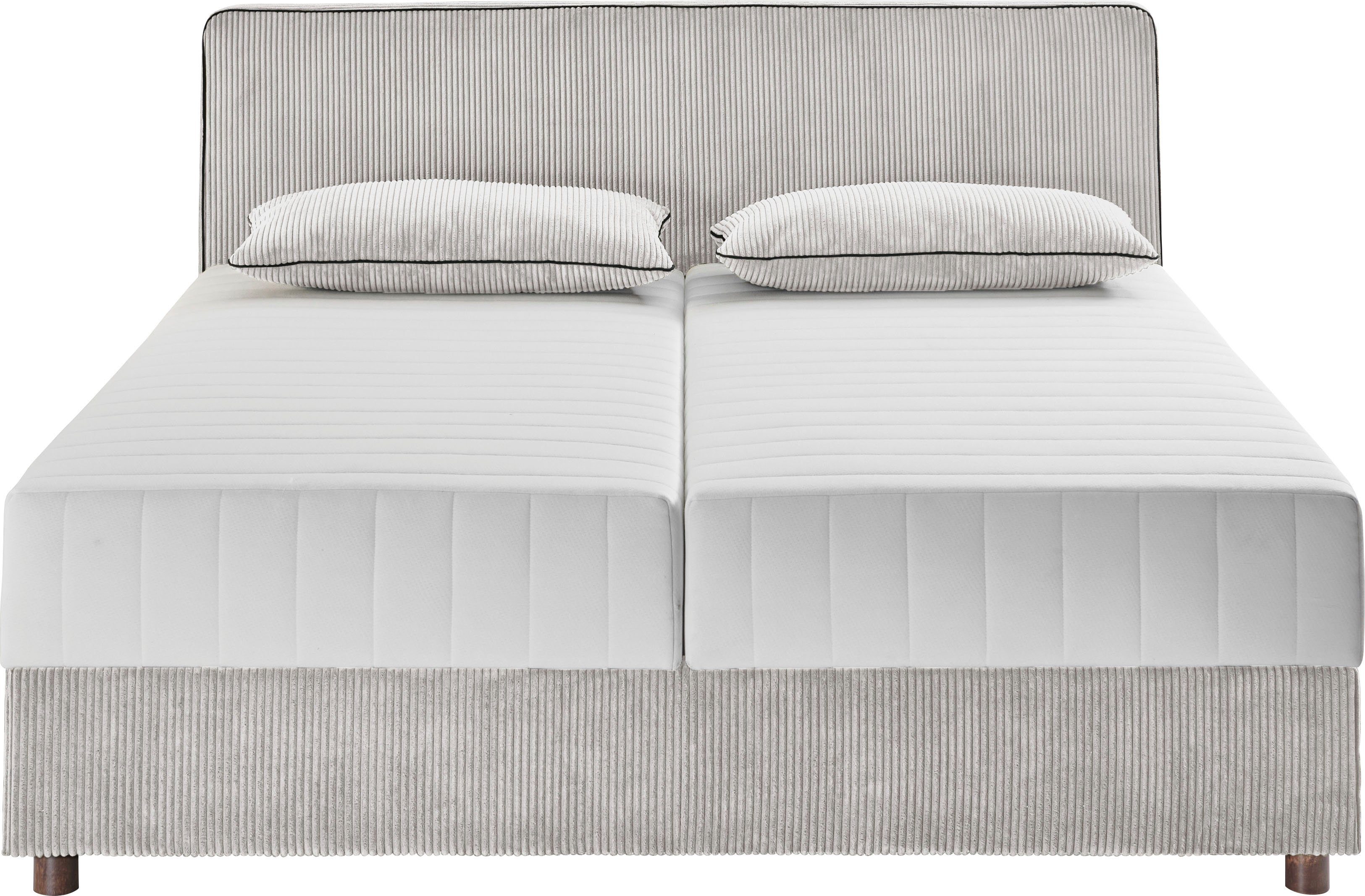 ATLANTIC home collection Bed Corinna Boxspring bed incl. opbergruimte, ribfluweel, verkrijgbaar in verschillende breedtes