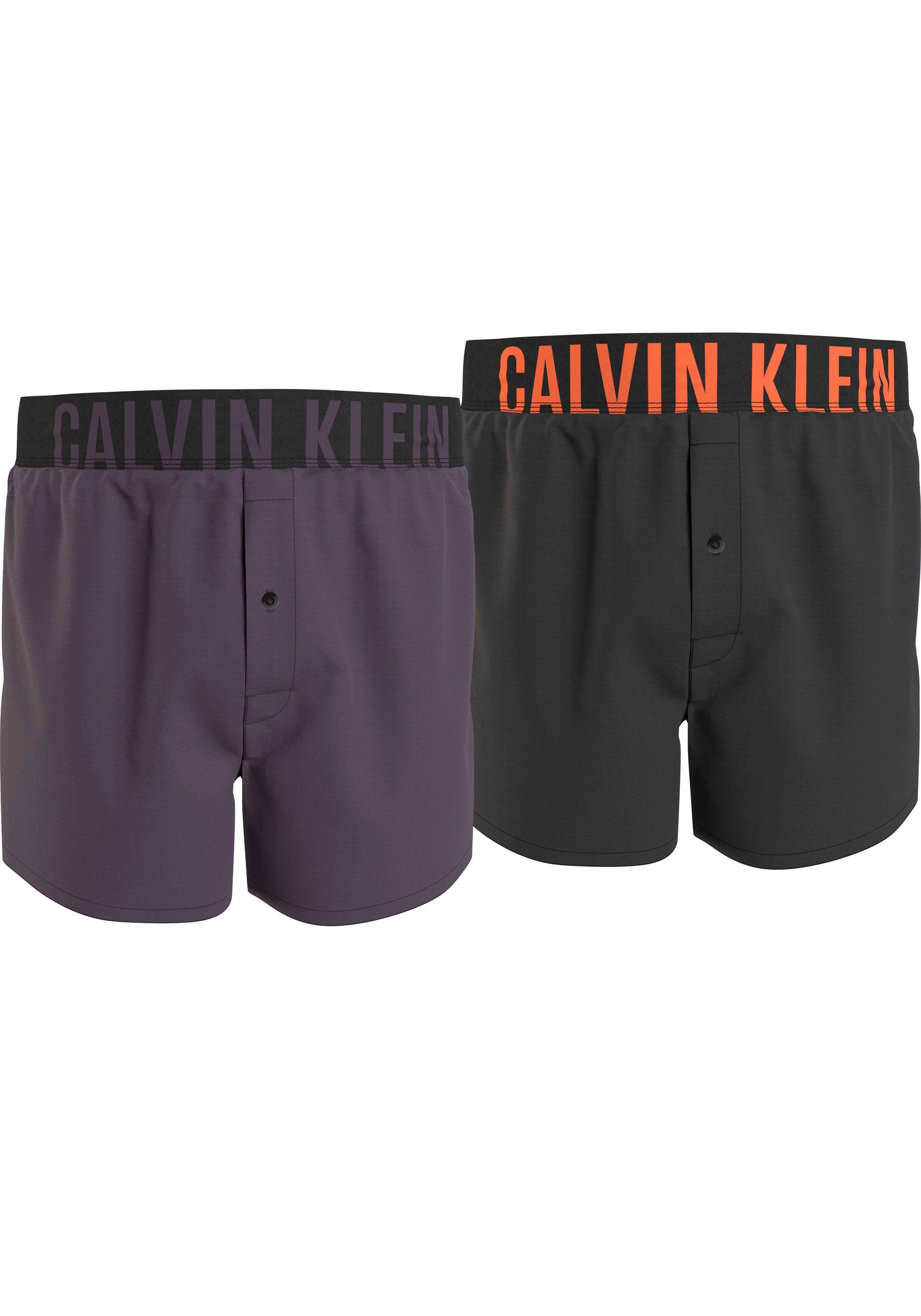 Calvin Klein Boxershort BOXER SLIM 2PK met elastische logo-band (Set van 2)