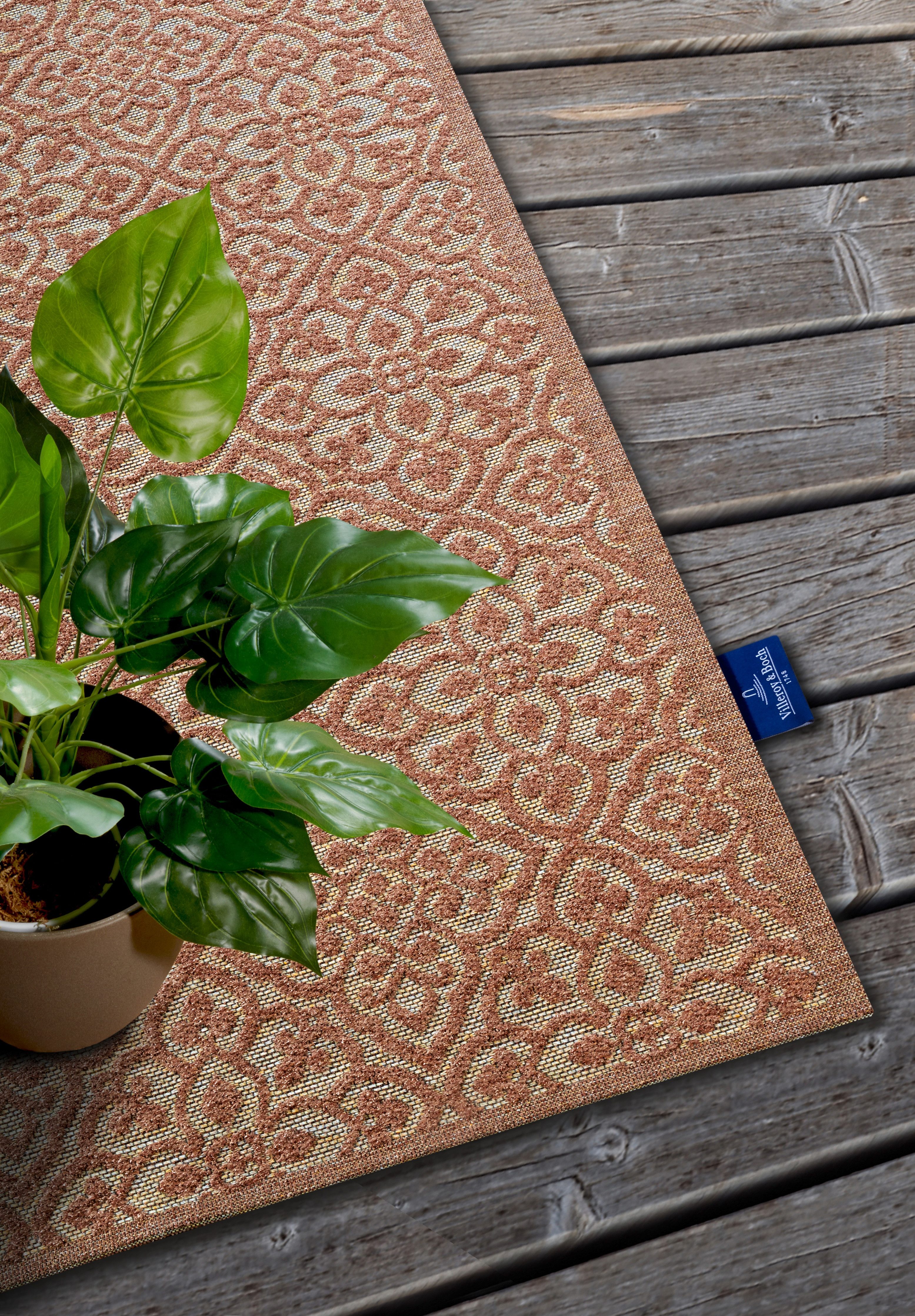 Villeroy & Boch Outdoorkleed Julie In-& Outdoor, Vlakweefsel, weerbestendig, Terras, Balkon, modern, Trend
