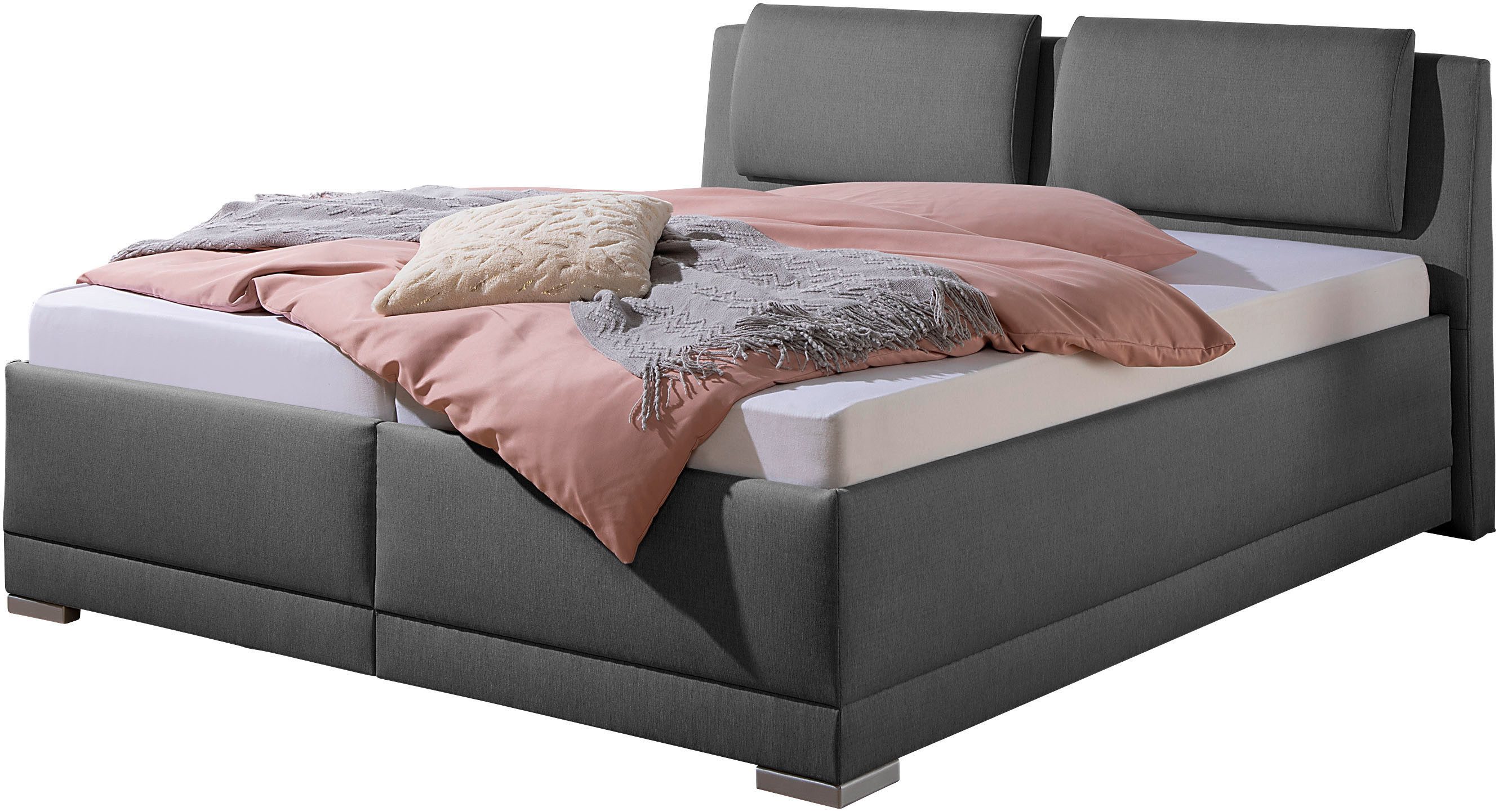 Maintal Gestoffeerd bed Oderzo met bedkist, verstelbare hoofdsteun, matrassen in h2 of h3 ter keuze