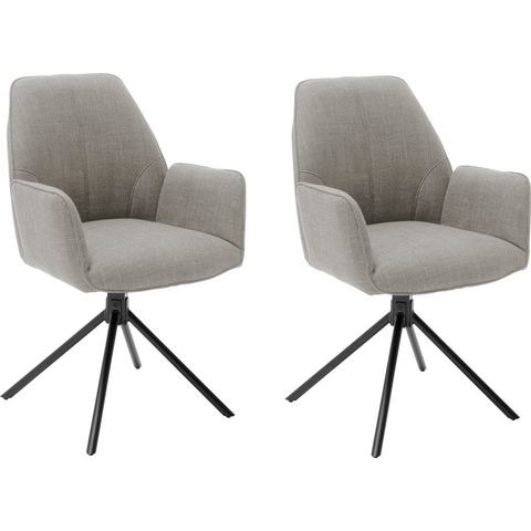 MCA furniture Stoel Pemba set van 2, 180°draaibaar met nivellering, stoel belastbaar tot 120 kg (set, 2 stuks)