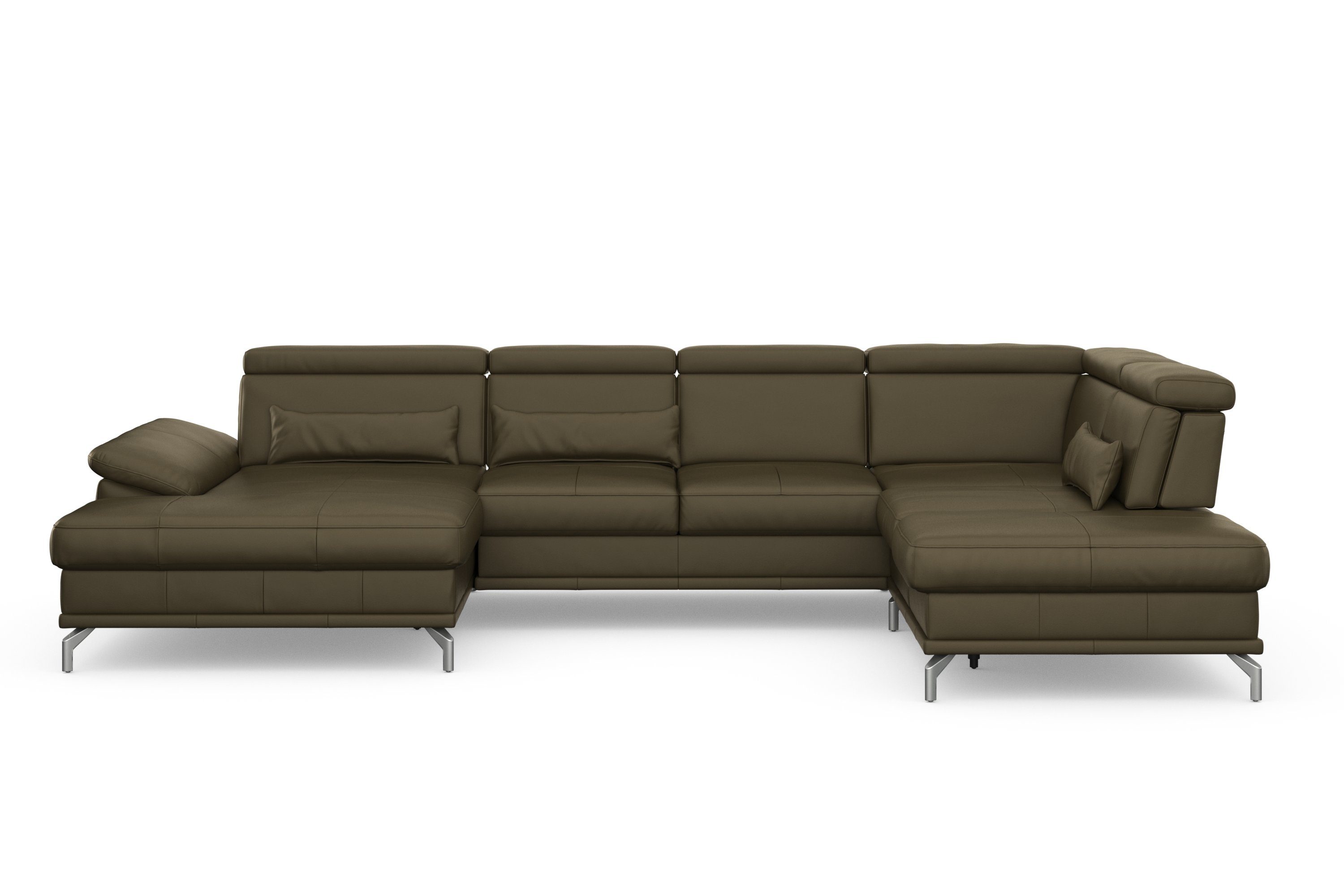 sit&more Zithoek Cabrio U-vorm, met zitdiepteverstelling, arm- en hoofdsteunverstelling