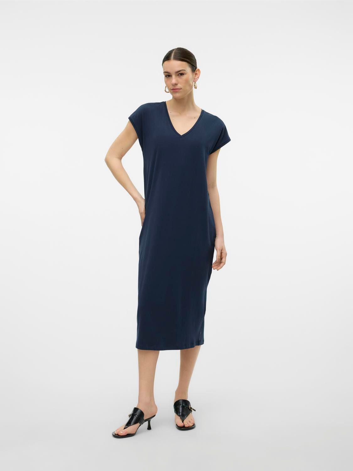 Vero Moda Midi-jurk VMBARBARA SS CALF DRESS JRS SPE GA