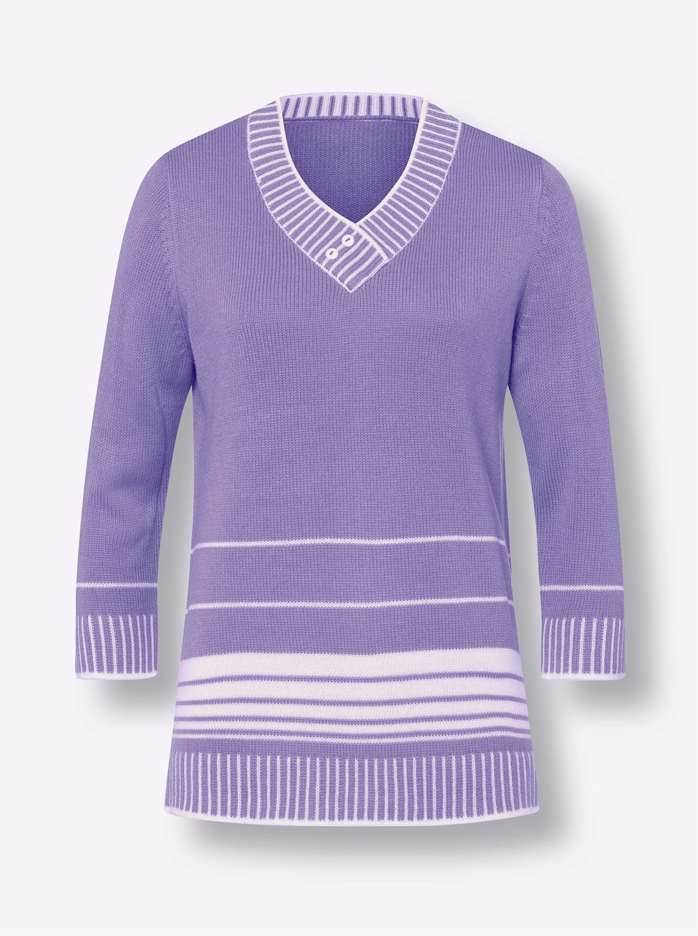 Classic Basics Trui met 3 4 mouwen Trui