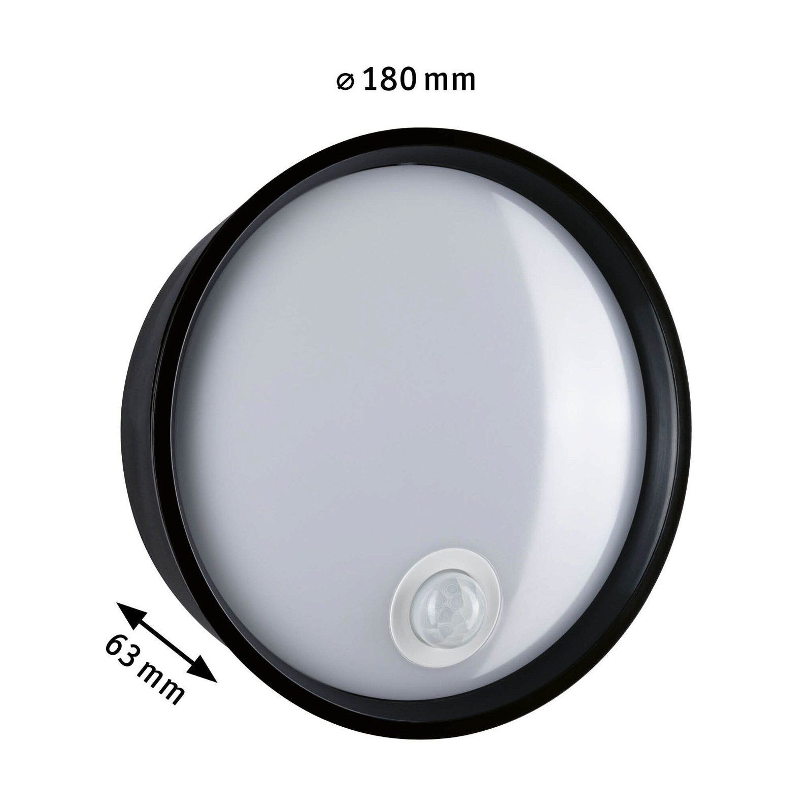 Paulmann Led-wandlamp voor buiten Platomo IP44 rond 180mm 3000K 14,5W 1200lm 230V Kunststof (1 stuk)