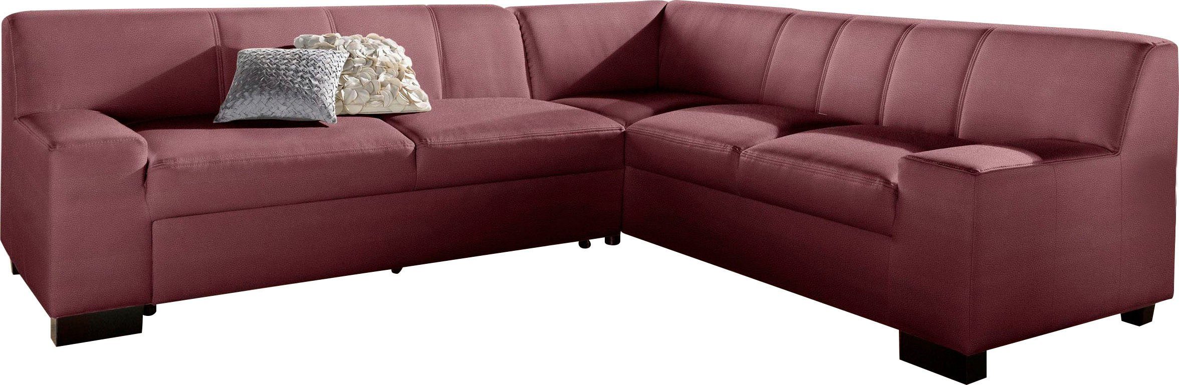 DOMO collection Hoekbank Norma Top, elegant en modern, platte armleuningen, L-vorm
