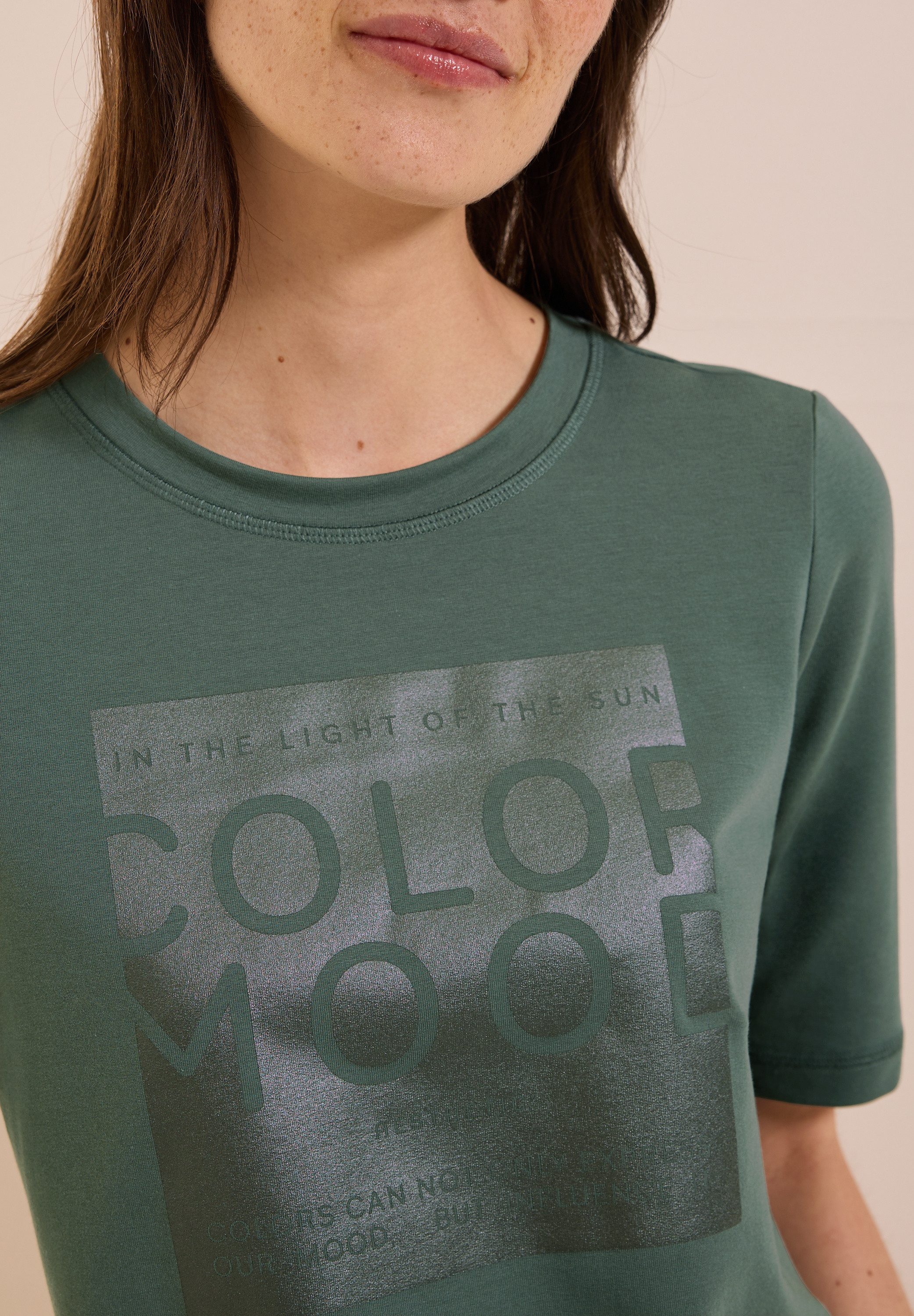 Cecil T-shirt met folieprint