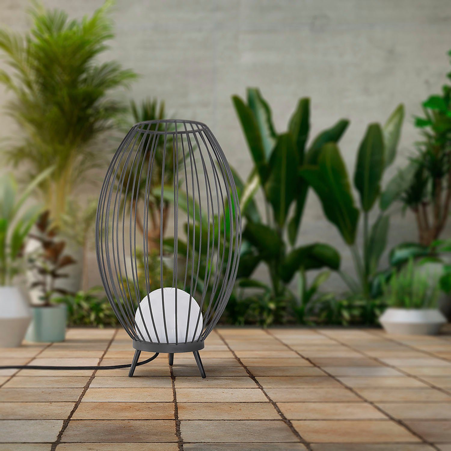 Paco Home Staande lamp AUZZURRA Outdoor lamp LED 3000K buitenverlichting kabel 3m terras IP54