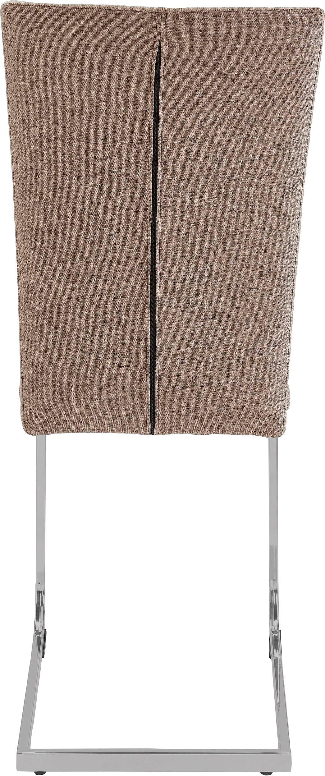 Home affaire Vrijdragende stoel Nils Stoel belastbaar tot 120 kg, frame metaal in chroom-look of zwart (set, 2 stuks)
