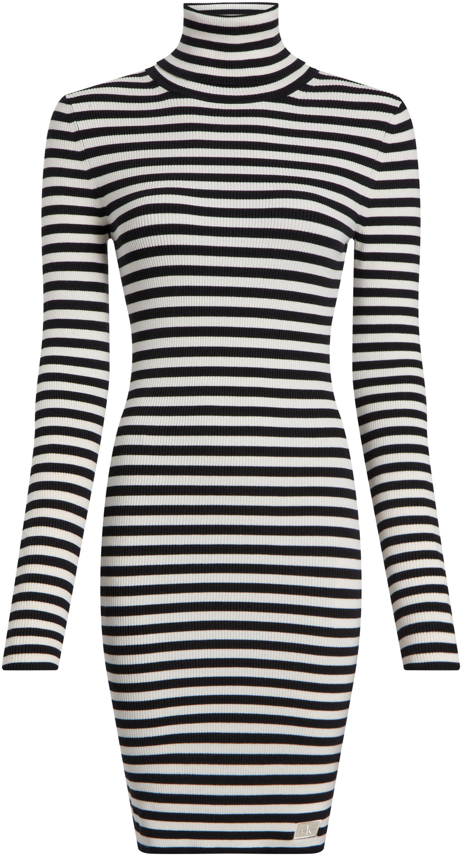 Calvin Klein Sweatjurk WOVEN LABEL TIGHT SWEATER DRESS