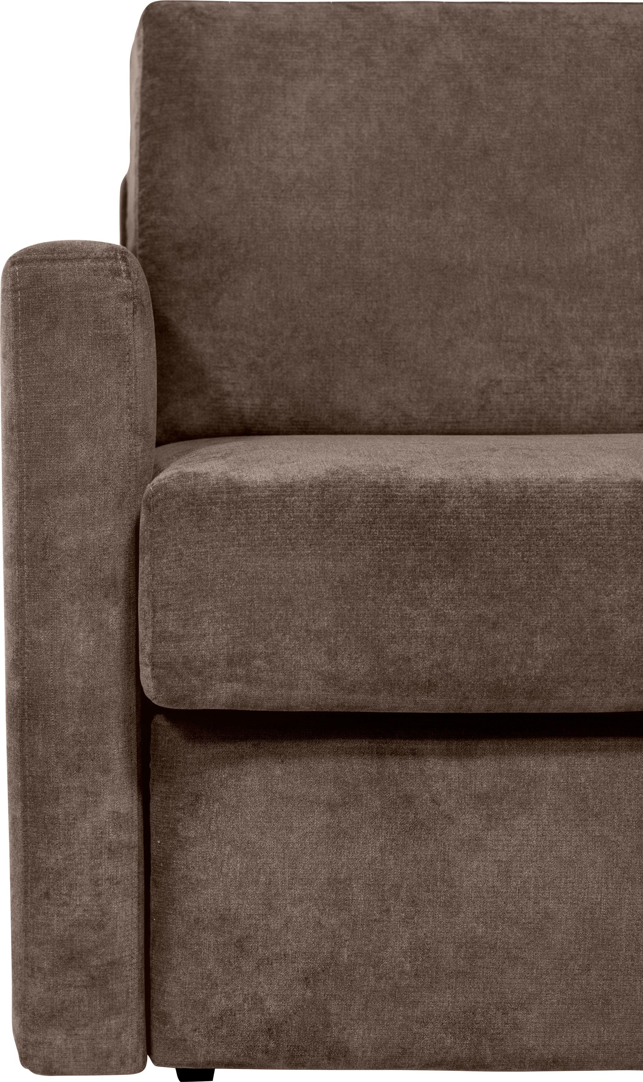 Places of Style Slaapbank GOLDPOINT hoekbank 264 cm, ligoppervlak (140/200 cm), L-vorm, Slaapfunctie, Bonell-binnenveringsmatras en volwaardige bedfunctie