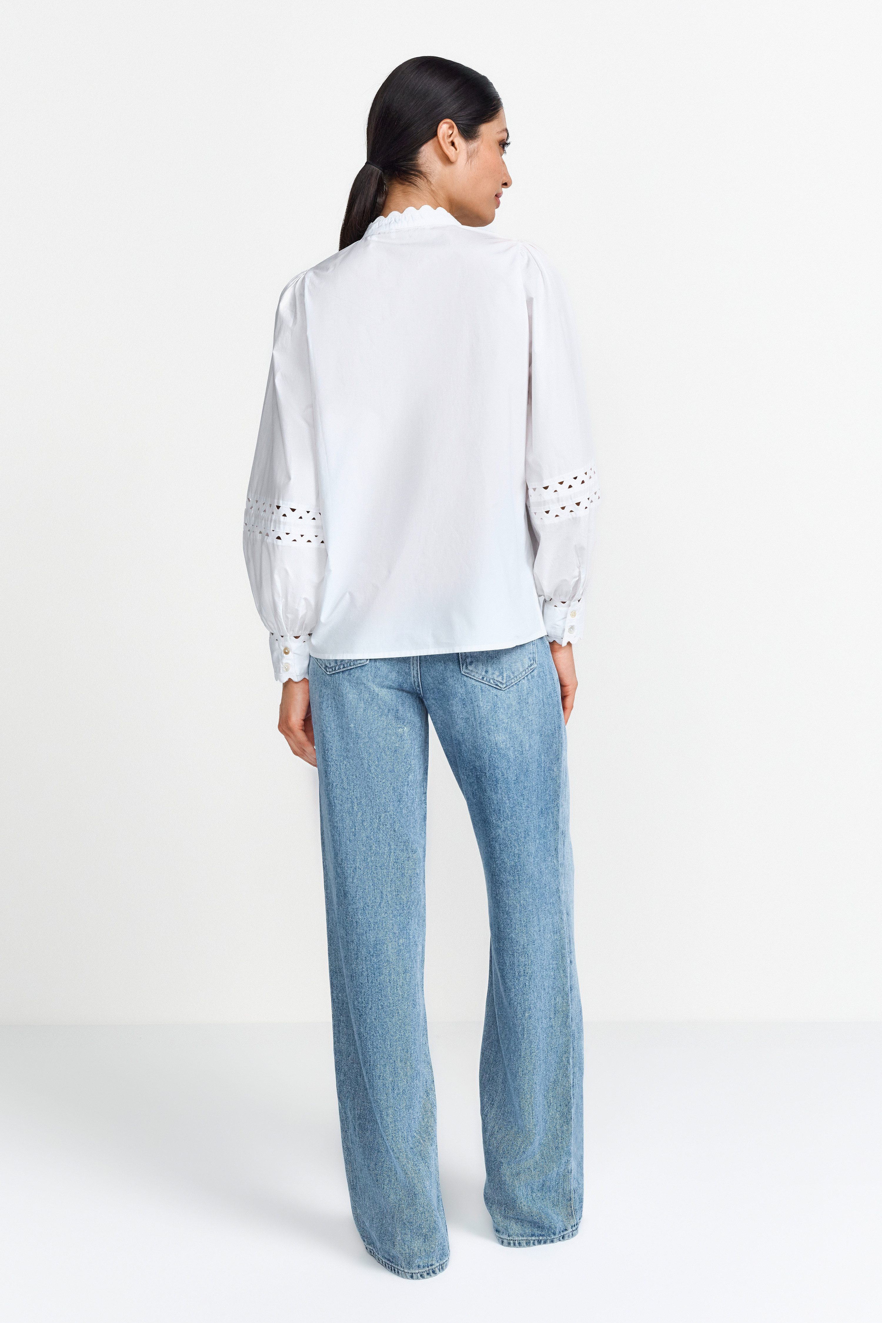 Rich & Royal Blouse zonder sluiting Met verkorte knoopsluiting