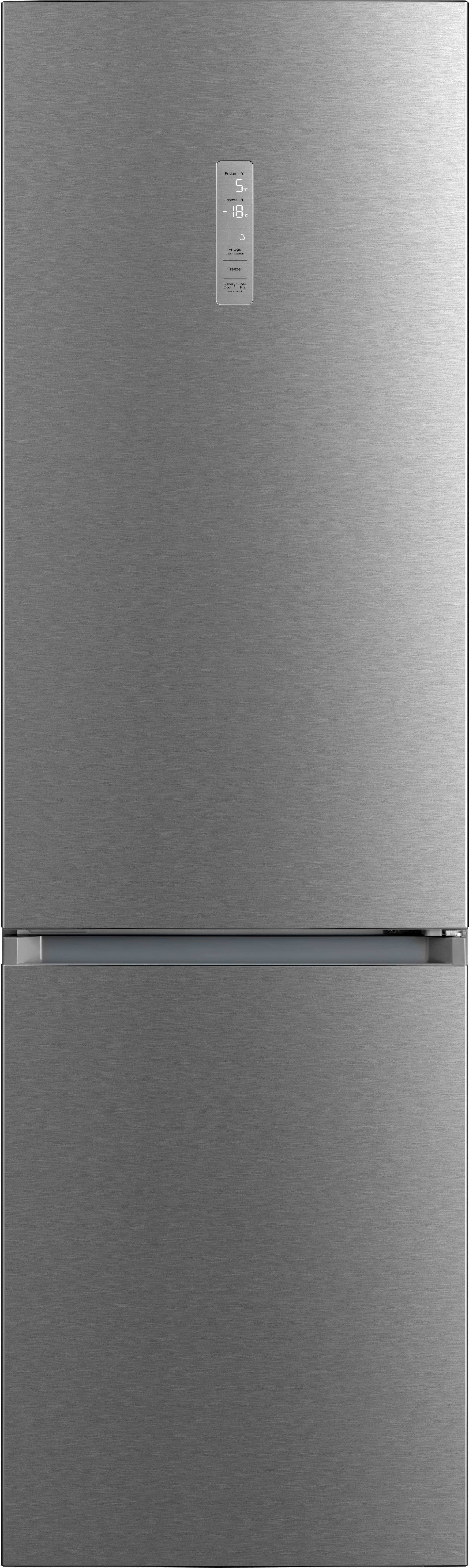 Hanseatic Koel-vriescombinatie HKGK20060ANFI NoFrost, automatische ontdooiing, QuickFreeze, vakantiemodus, display