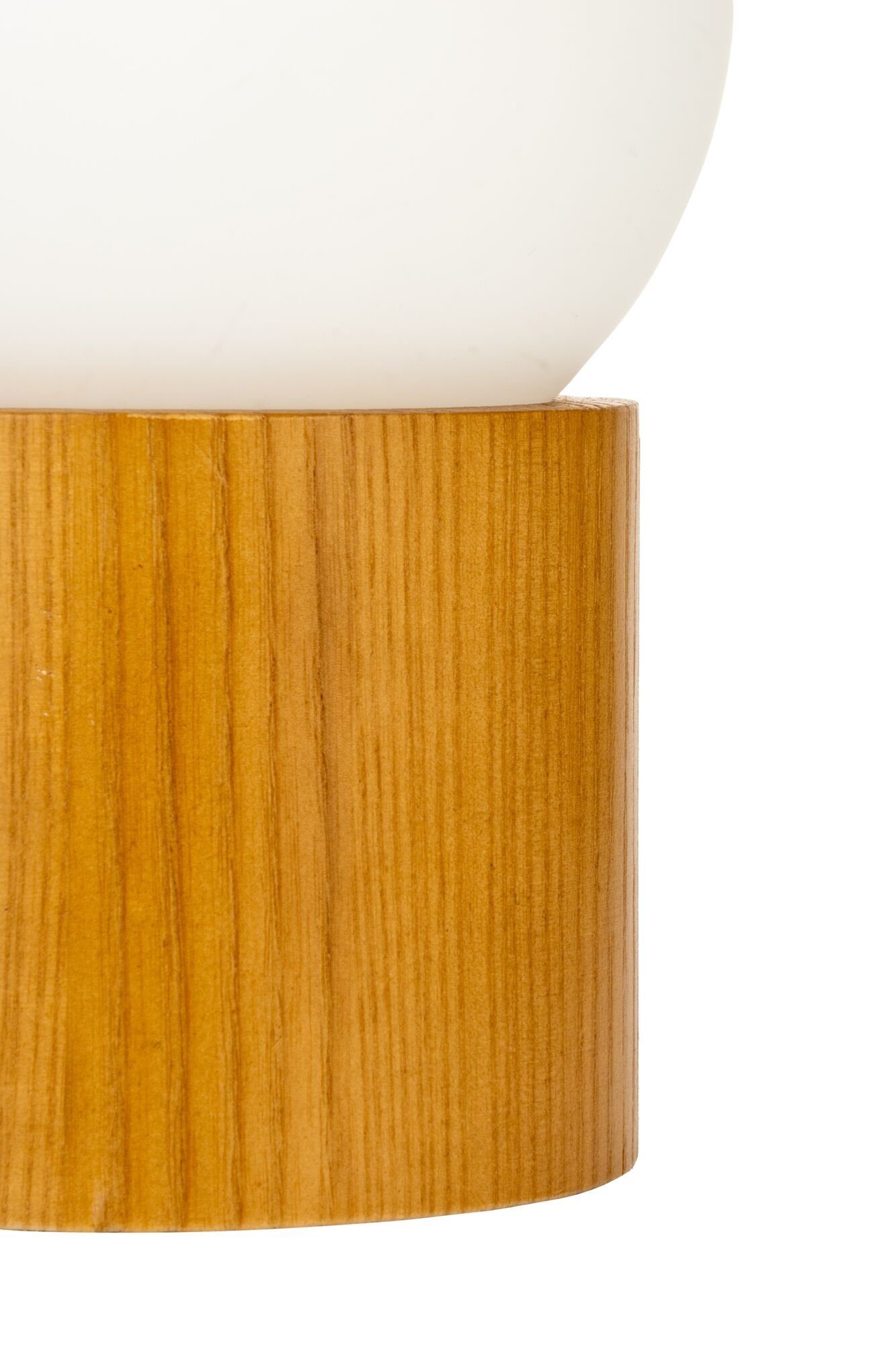 Pauleen Tafellamp Woody Shine glas/esdoornhout 230V max. 3,5W wit/hout natuur