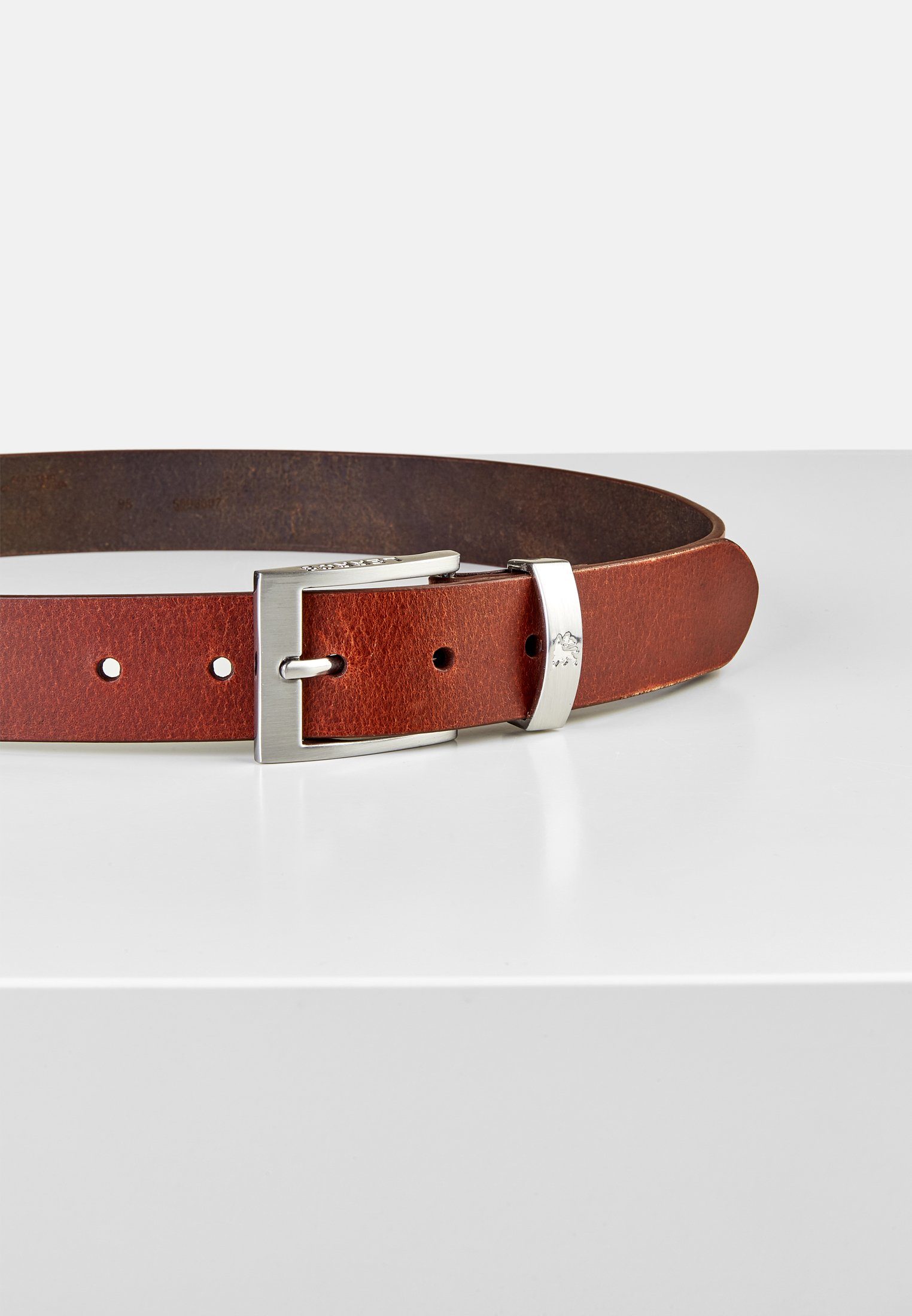 Lerros Leren riem LERROS riem met metalelementen