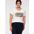 levi's plus shirt met ronde hals the perfect tee pride edition met regenboog-batwing-logoprint wit