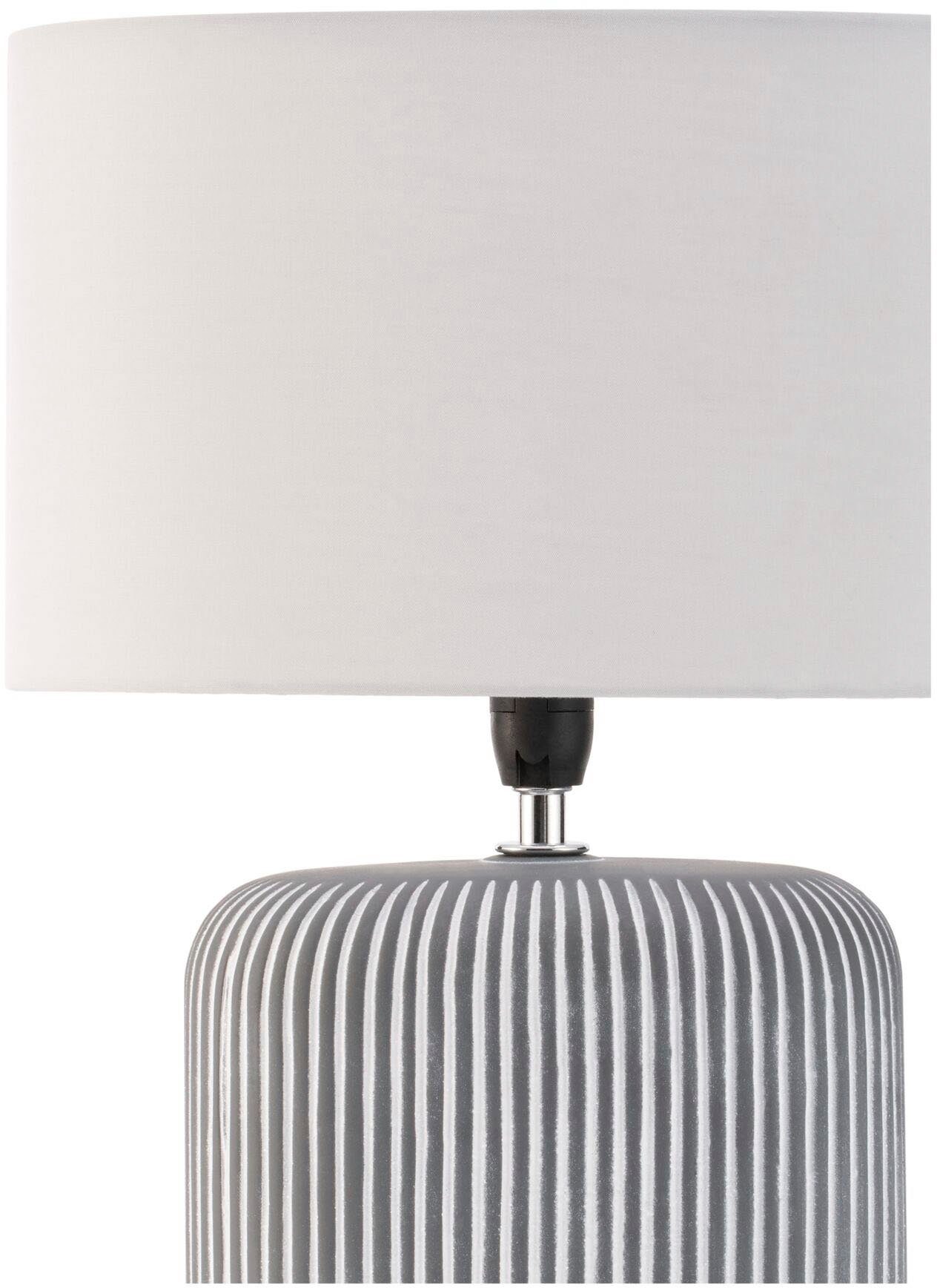 Pauleen Tafellamp Pure Shine max20W grijs/wit 230V stof/keramiek (1 stuk)