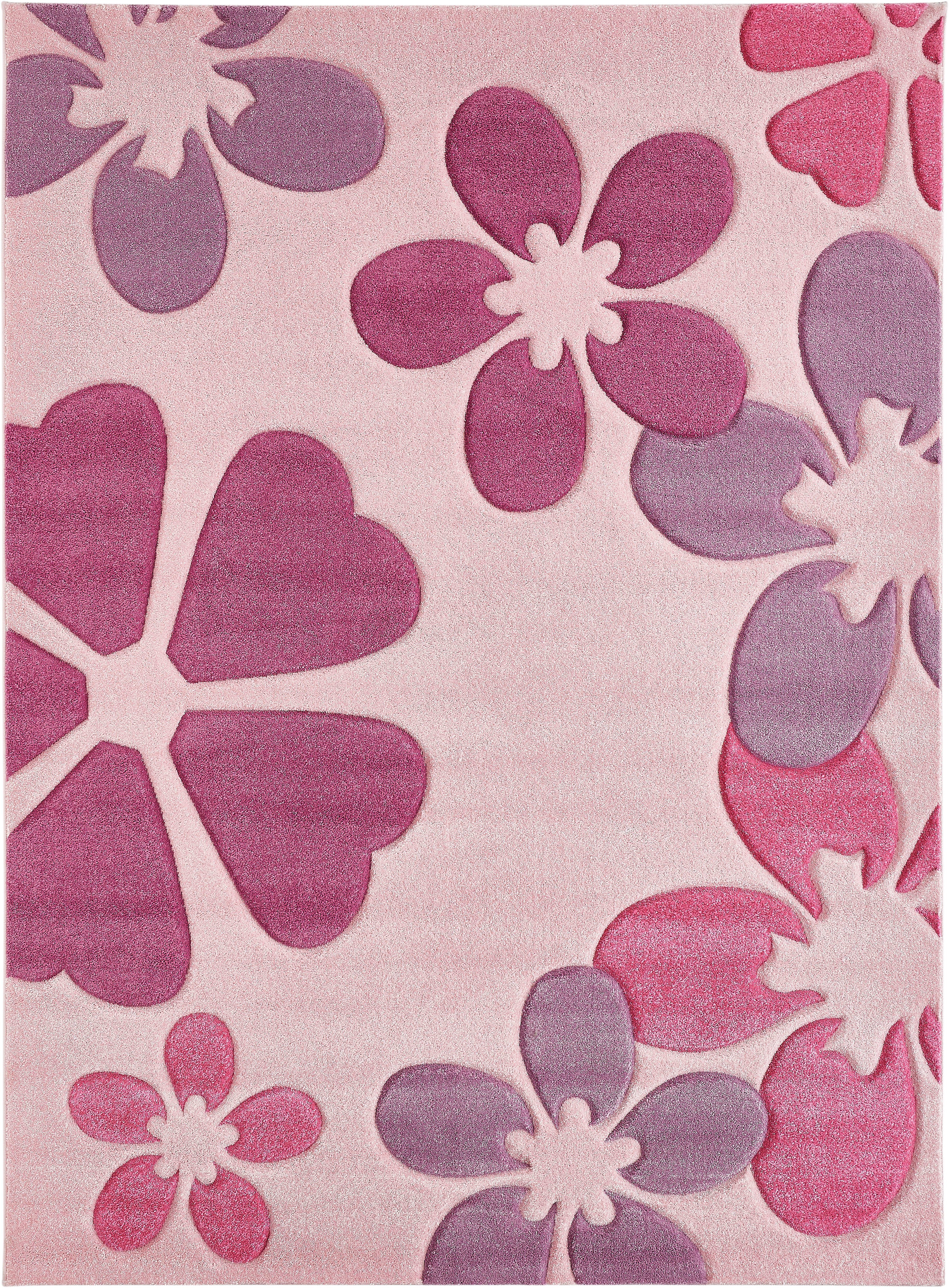 LUXOR living Kindervloerkleed Flair Korte pool, bloemen design, kinderkamer
