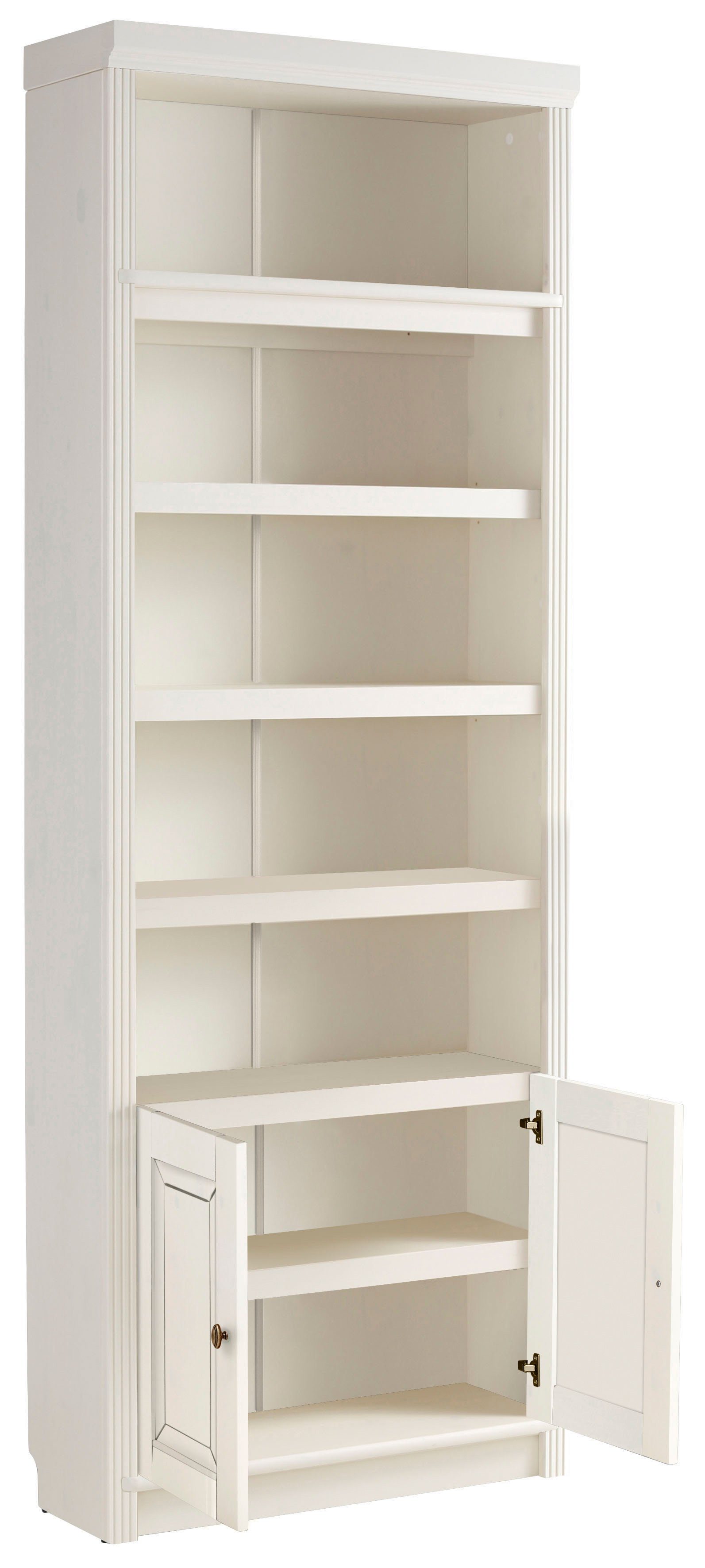 Home affaire Boekenkast Soeren van massief grenen, hoogte 220 cm, met 2 houten deuren, veel bergruimte
