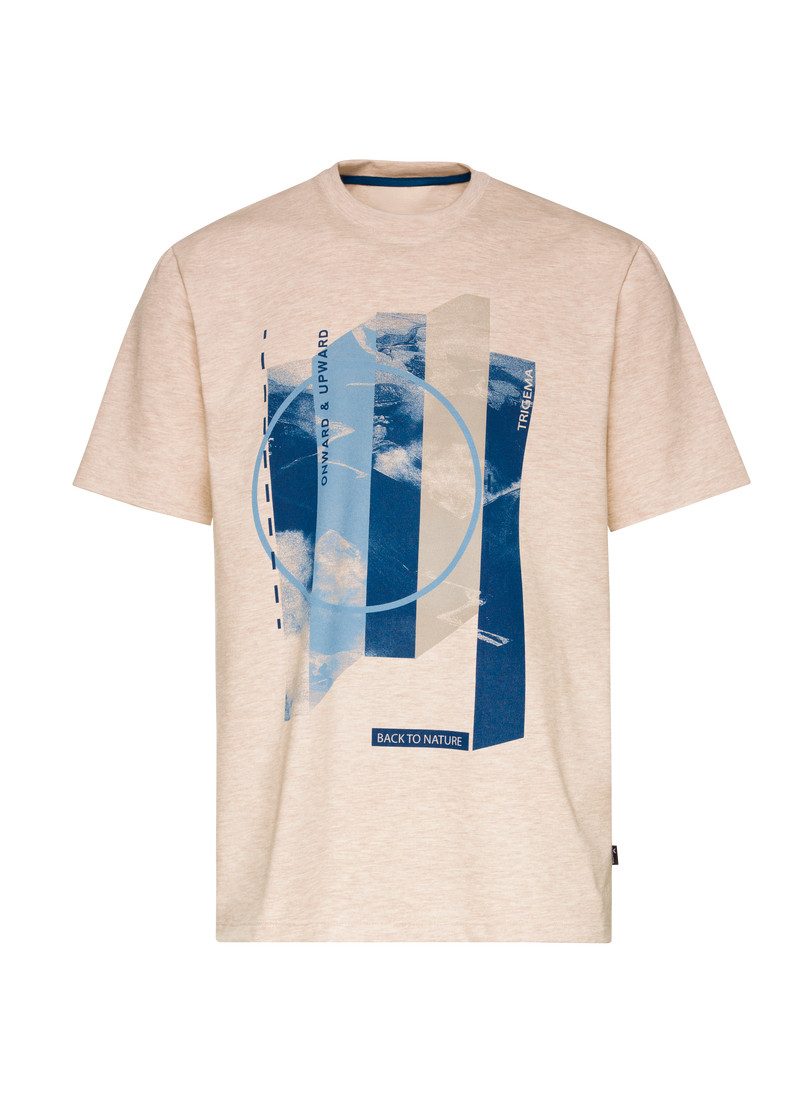 Trigema T-shirt TRIGEMA T-shirt met modieus printmotief (1-delig)