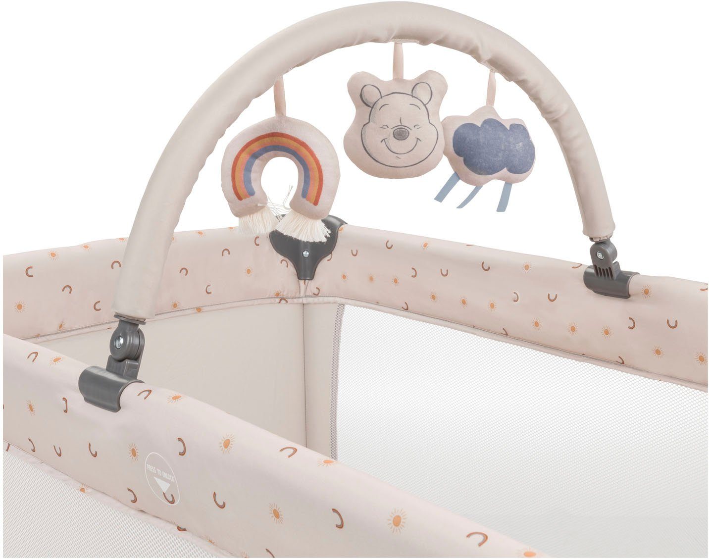 Hauck Baby-campingbed Dream N Play Go, Pooh Rainbow, beige
