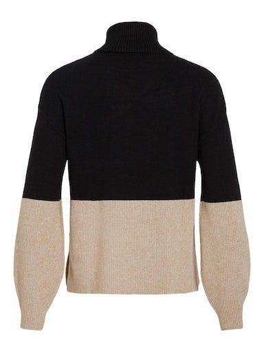 Vila Coltrui VIRIL BLOCKING ROLL-NK L/S KNIT TOP-NOOS