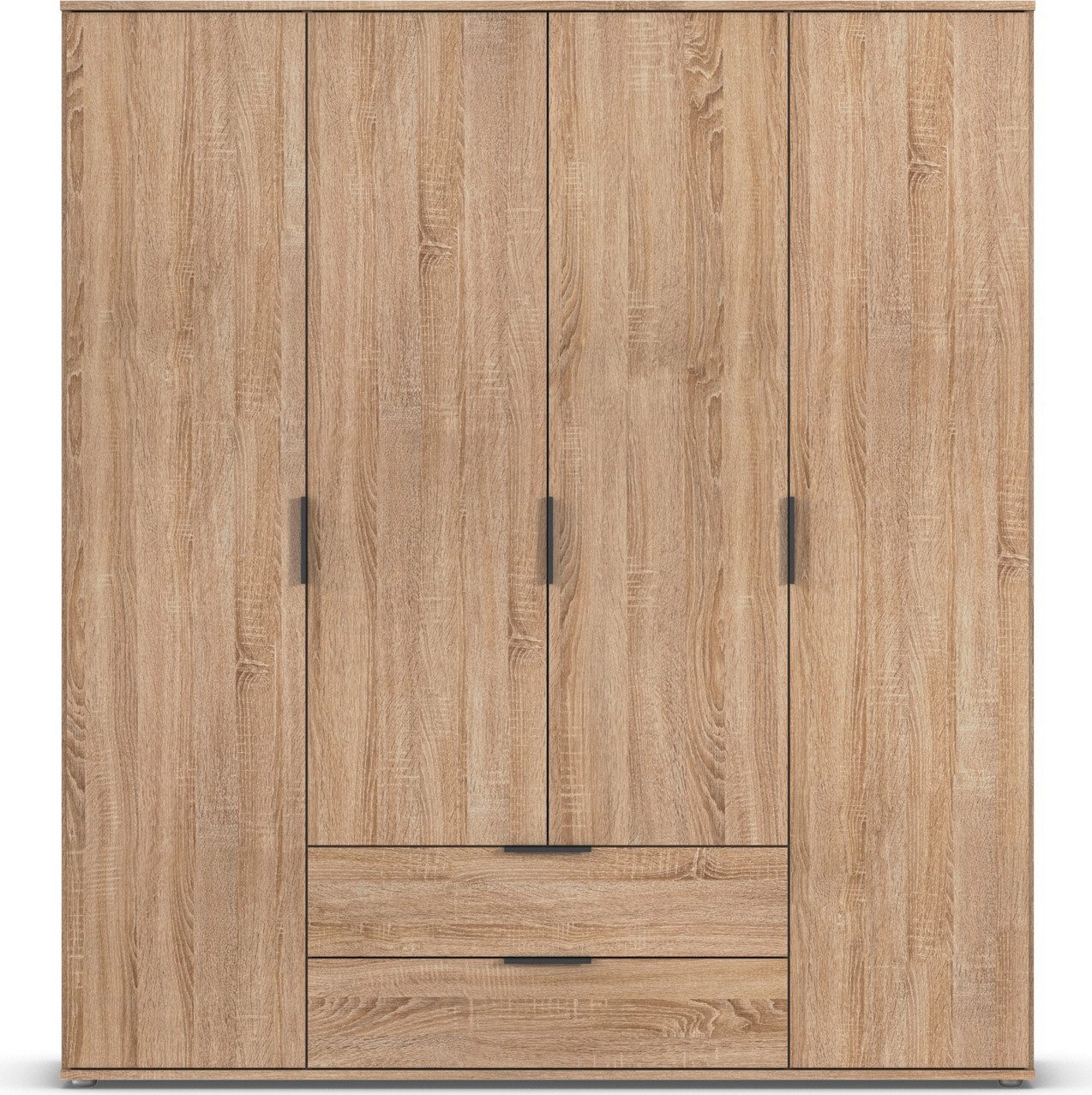 rauch Draaideurkast Kledingkast Kast Garderobe Wasmand ESSEA in 2 Breedtes met 2 lades, in eenvoudig ontwerp, moderne grepen made in germany