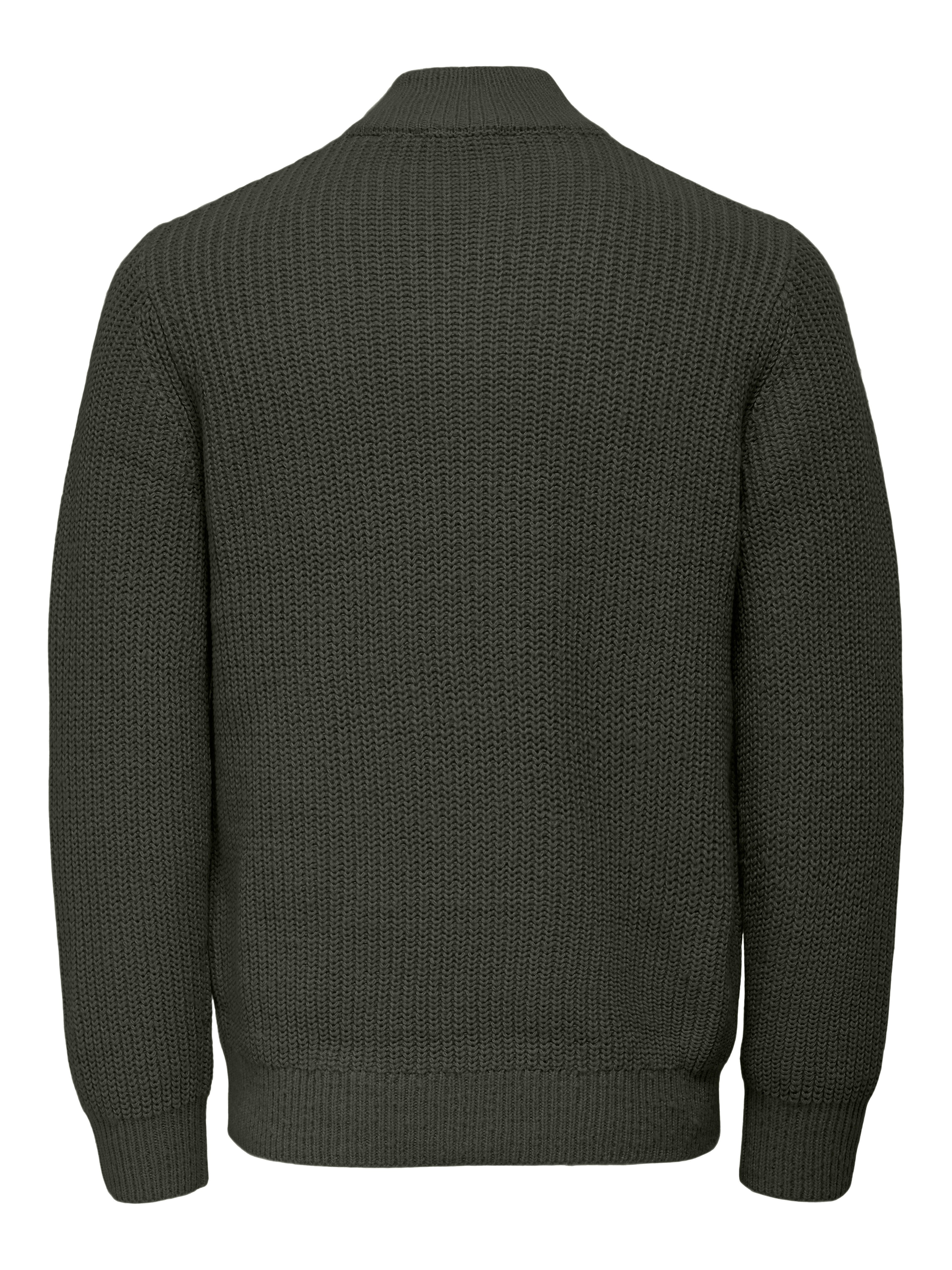 ONLY & SONS Schipperstrui ONSROLF REG HALF ZIP NECK KNIT - OTL