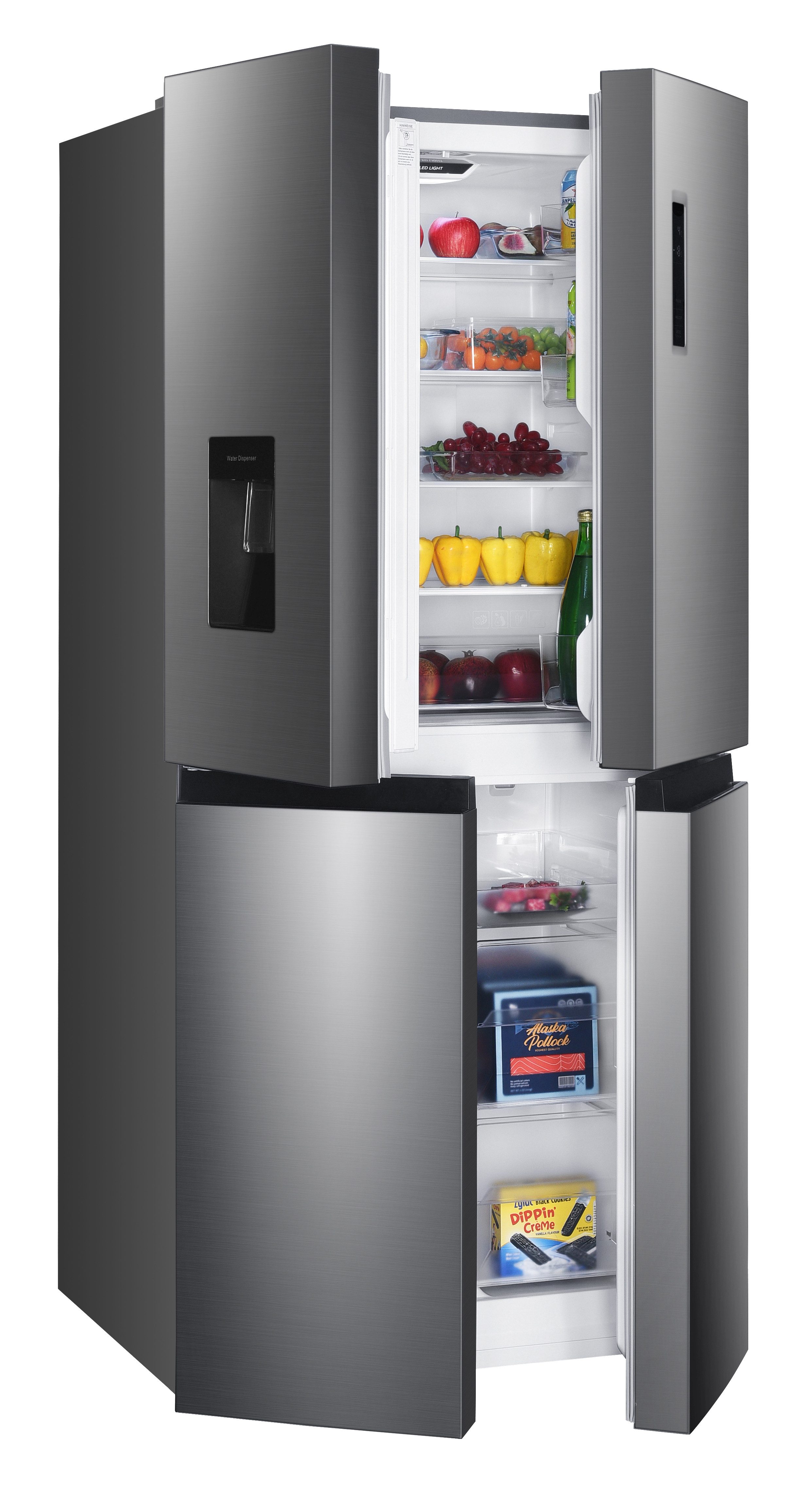 Hanseatic MultiDoor HCDC18080CWDI NoFrost, waterdispenser, display