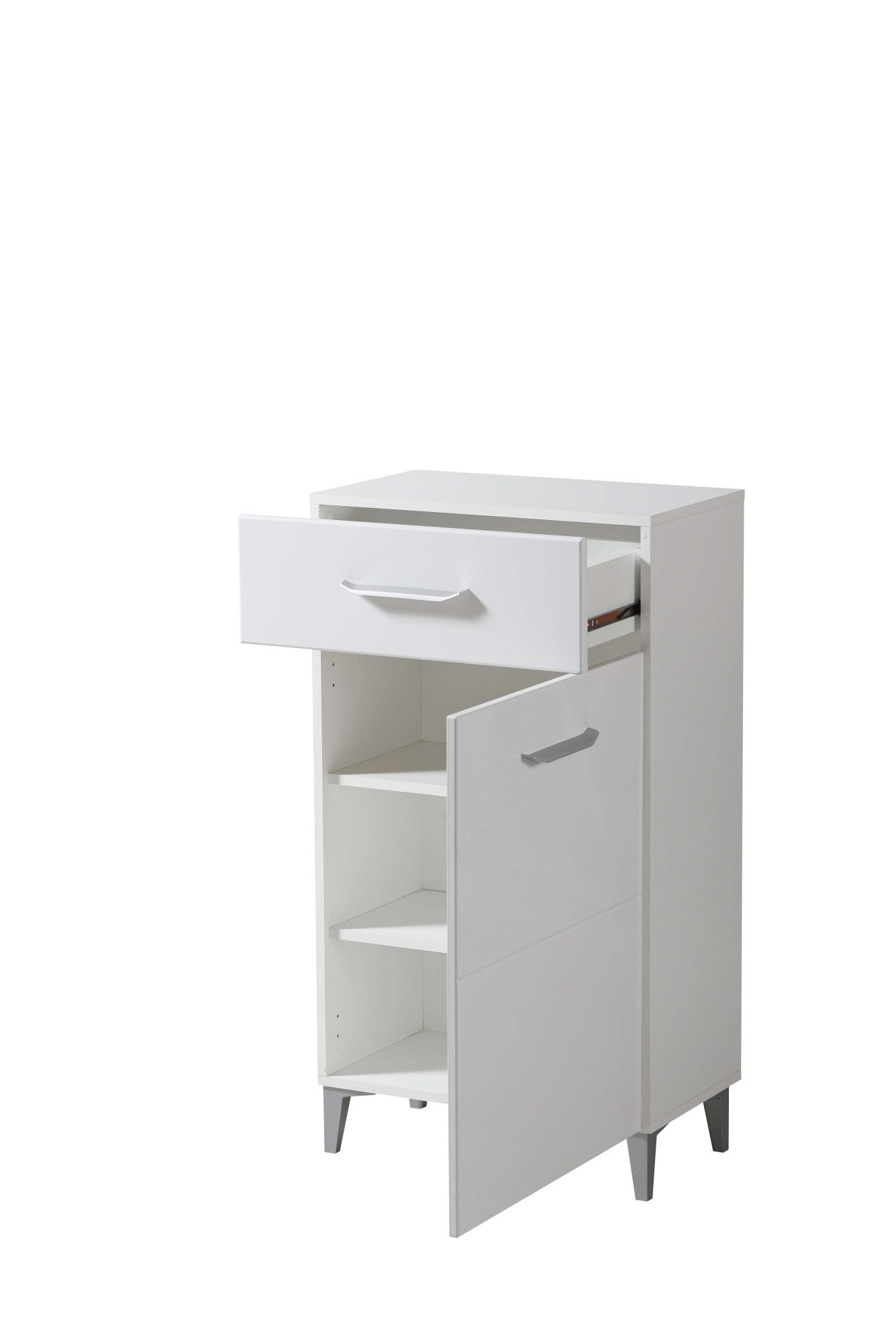 INOSIGN Schoenenkast Belfort, schoenenkast, schoenenrek, hoogte 105 cm in opaque wit met mdf-beklede fronten, modern ontwerp