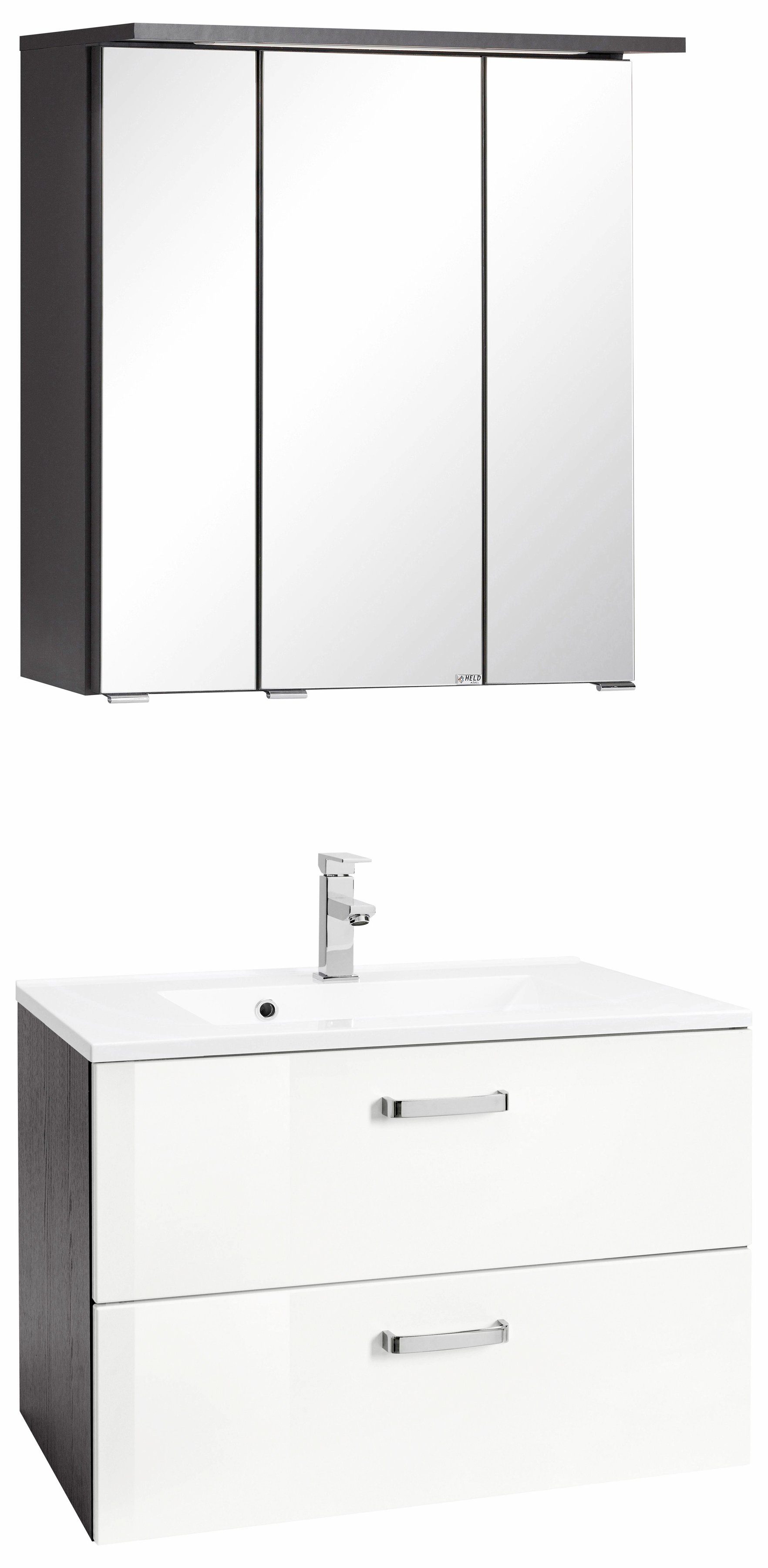 welltime Badkamerserie Ravenna met soft-close functie (2-delig) badmeubelsets wit