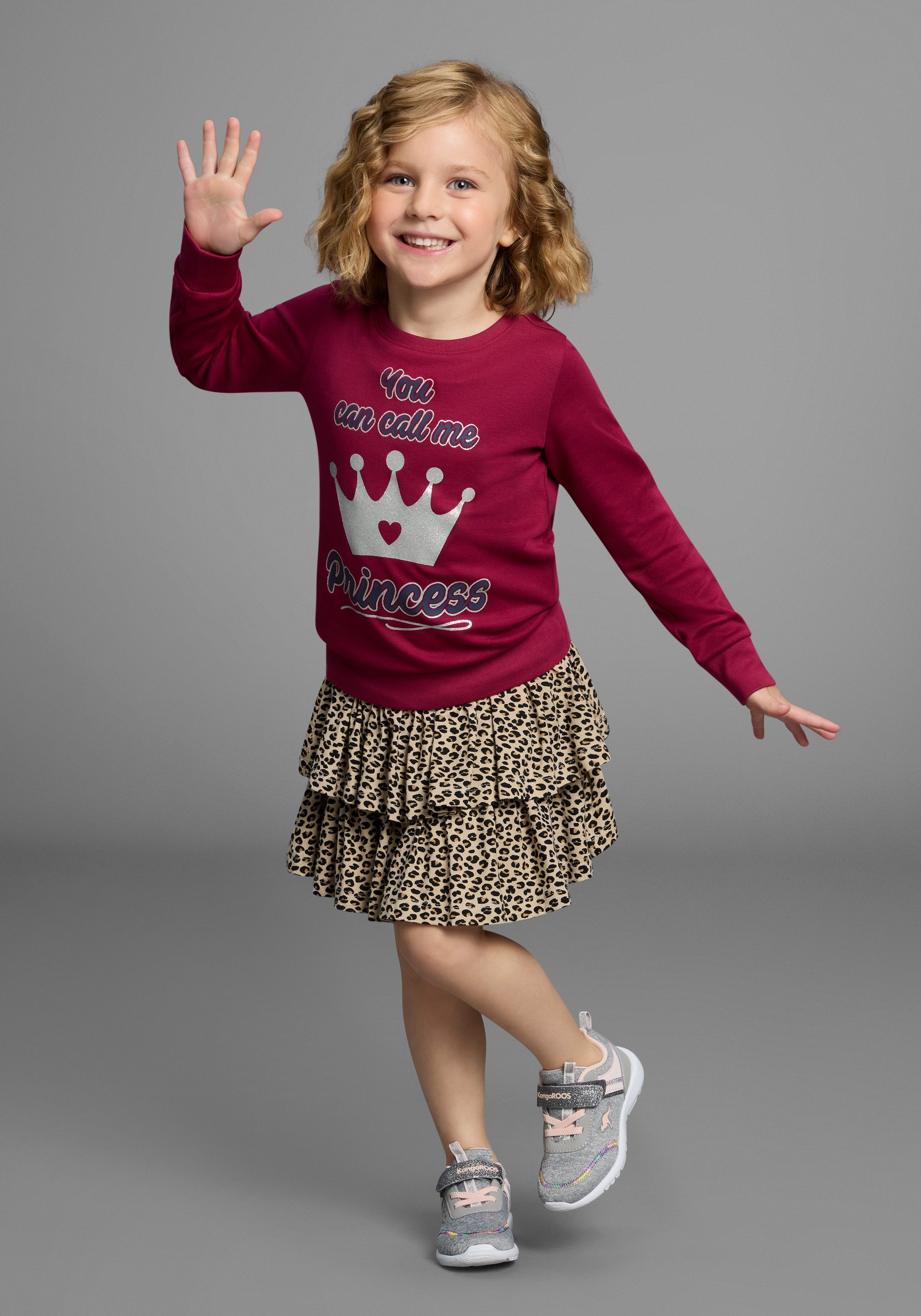 KIDSWORLD Shirt met lange mouwen YOU CAN CALL ME PRINCESS Lange mouwen, basic pasvorm, bedrukt, ronde hals