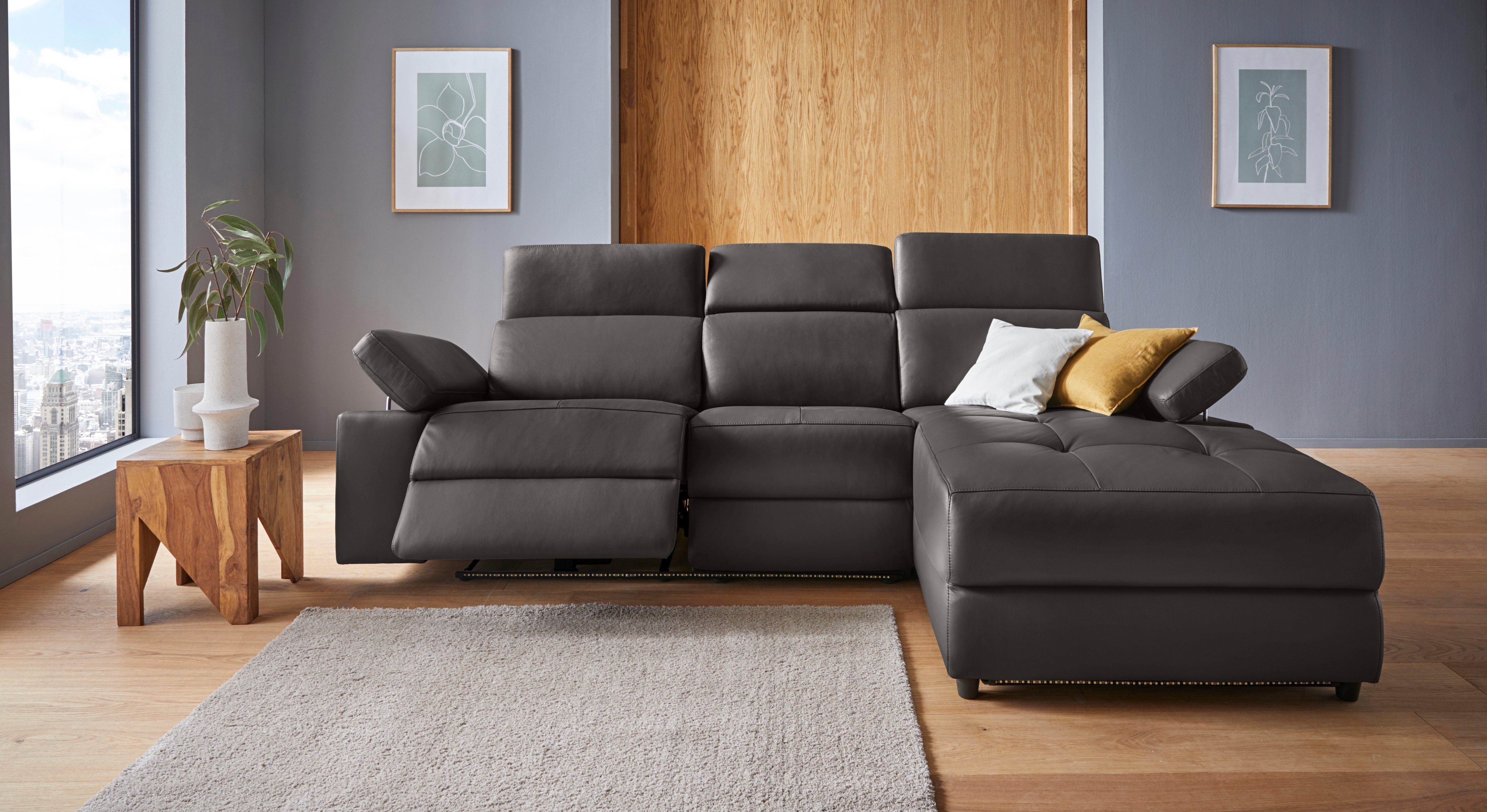 Places of Style Hoekbank Kilado, L-vorm, met relaxfunctie, verstelbare armleuning, verstelbare hoofdsteun