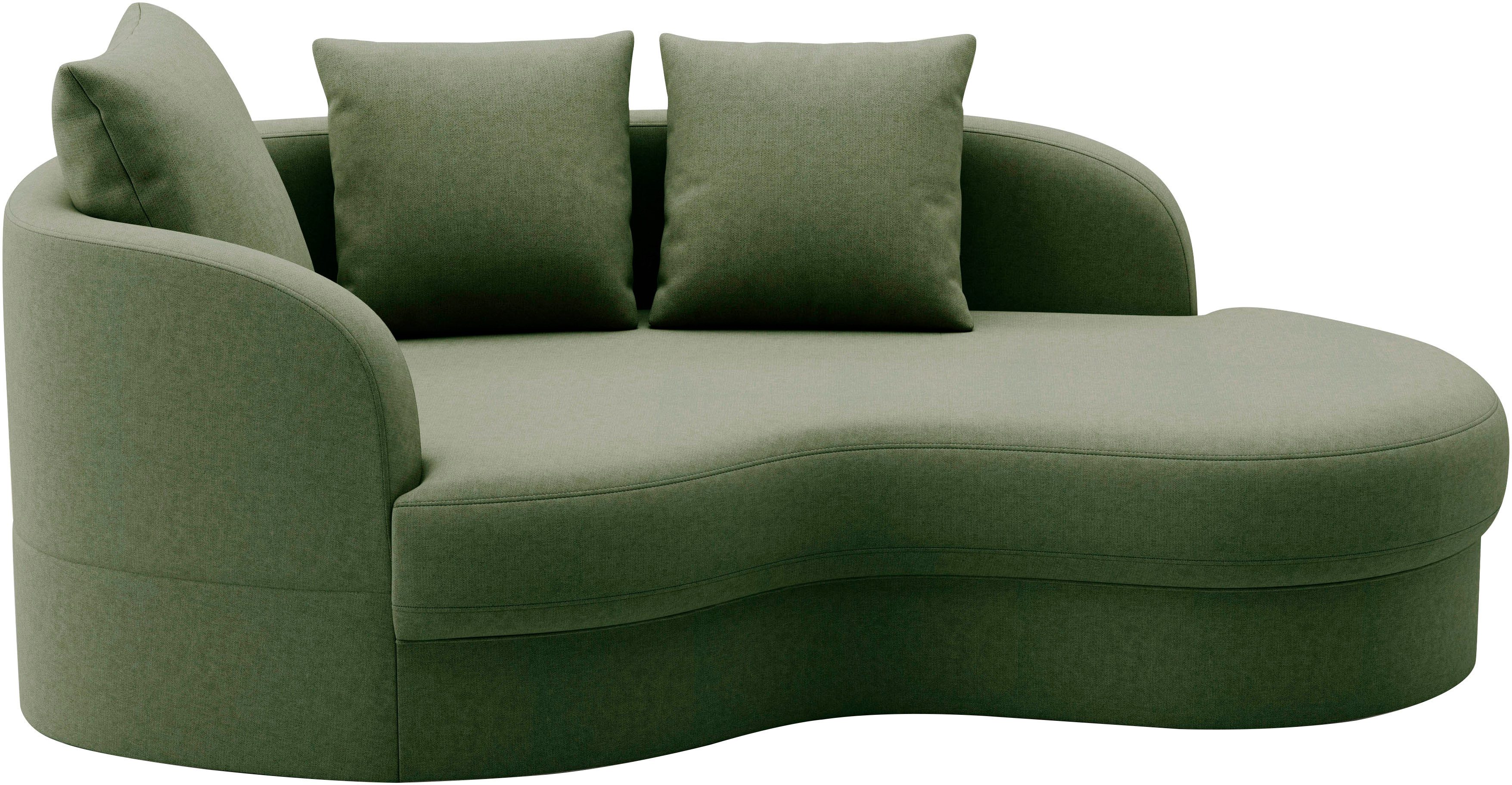 sit&more Récamier Samba moderne organische vorm, inclusief 3 losse rugkussens
