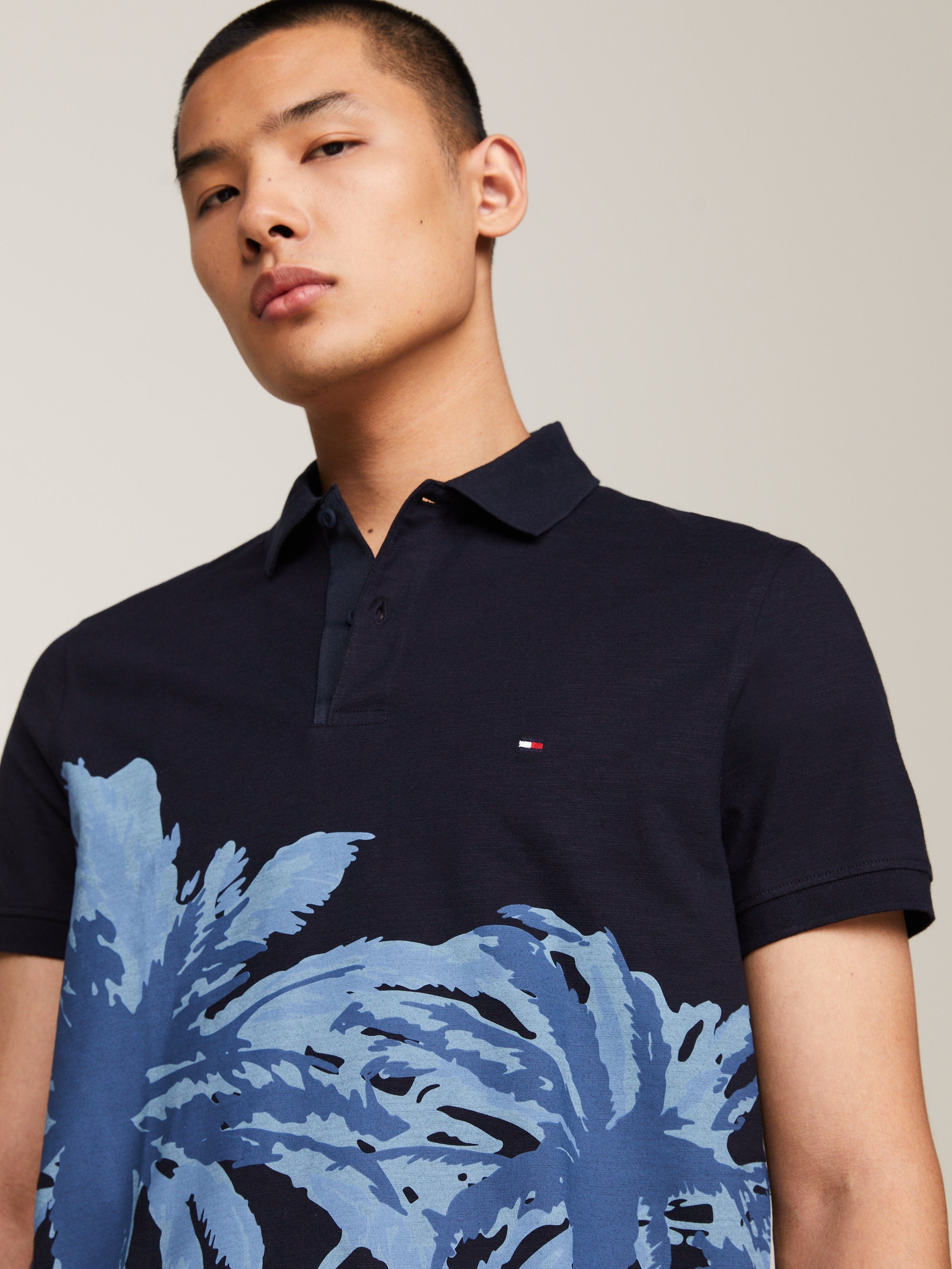 Tommy Hilfiger Poloshirt PALM PLACEMENT PRINT REG POLO