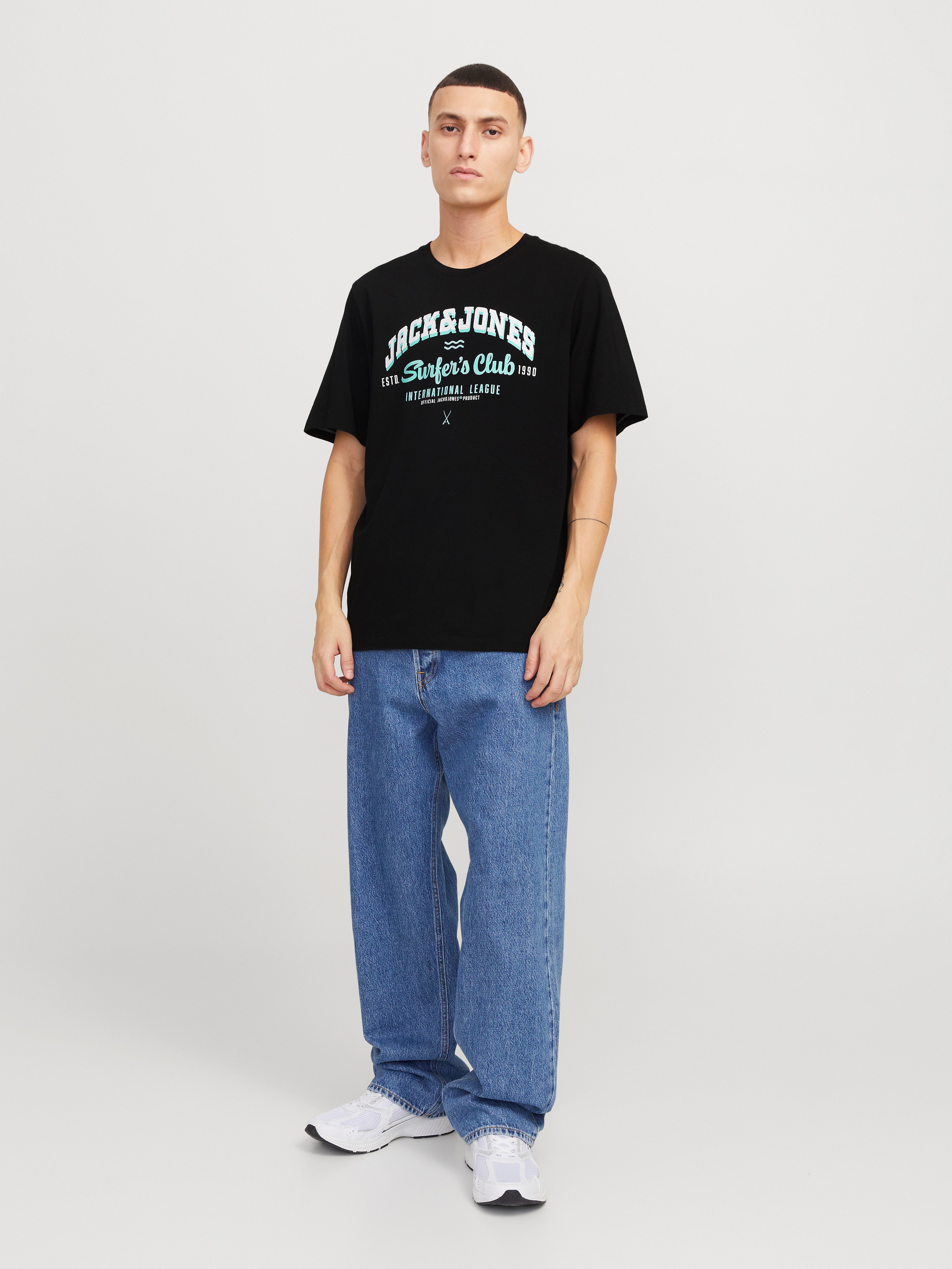 Jack & Jones Shirt met ronde hals JJELOGO TEE SS O-NECK 2 COL SS25 SN