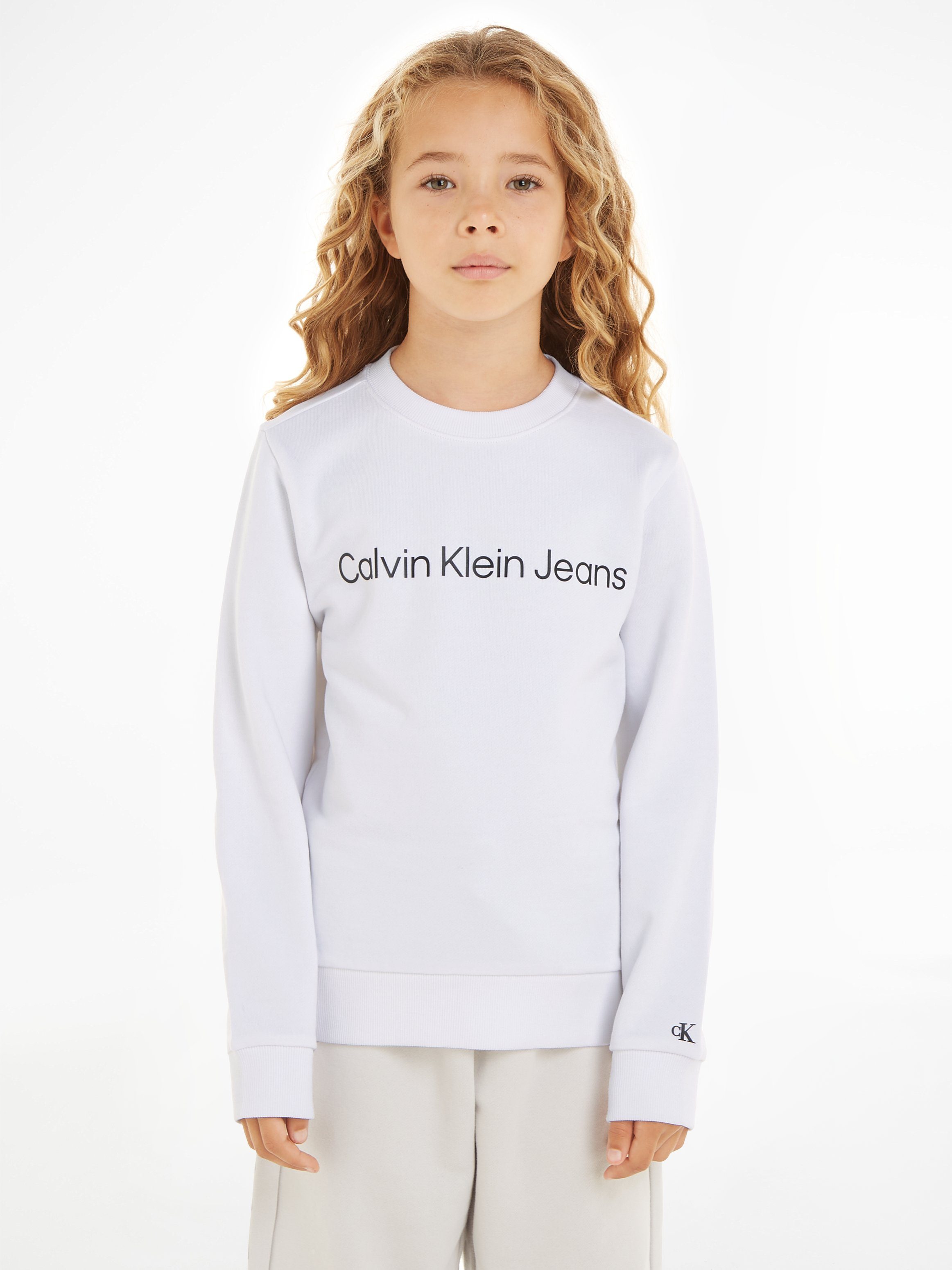 Calvin Klein Sweatshirt INST. LOGO REGULAR CN voor kinderen tot 16 jaar