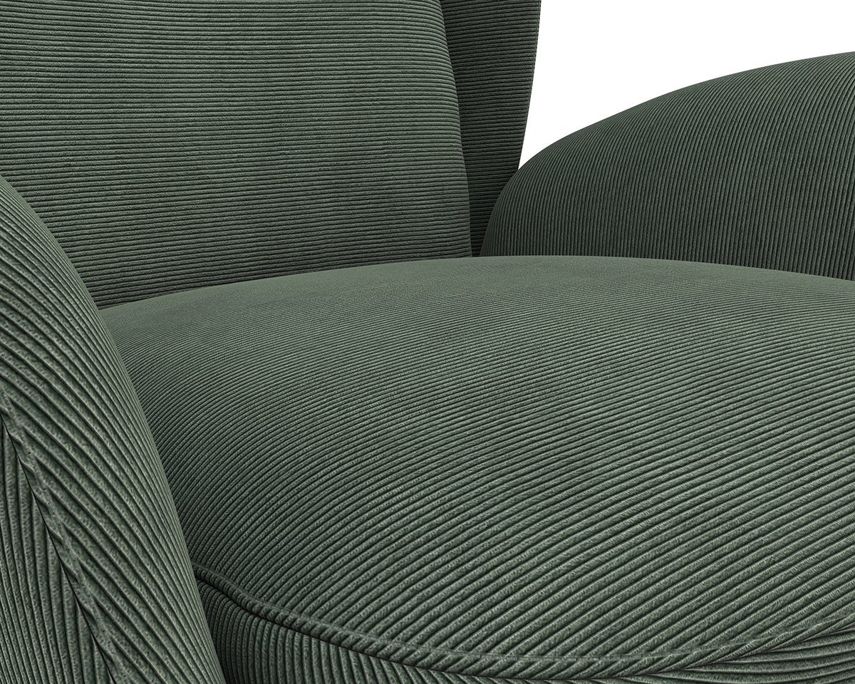 FLEXLUX Oorfauteuil Padova Scandic design fauteuil, eersteklas zit- en feelgoodcomfort Stijl & comfort, organische vorm, geïntegreerde lendensteun, zwarte voet