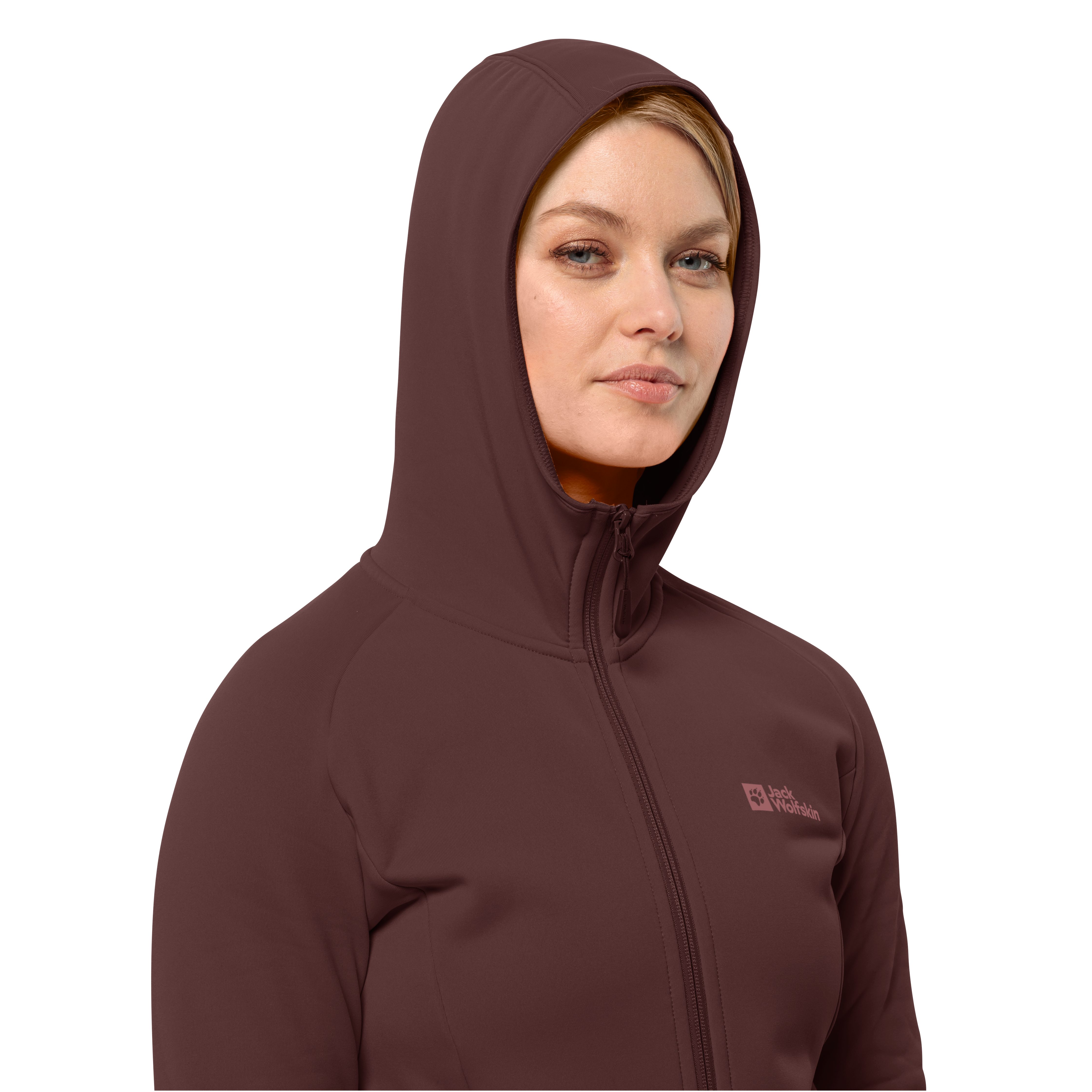 Jack Wolfskin Fleecejack BAISELBERG HOODED FZ W van stretch-fleece voor elke dag