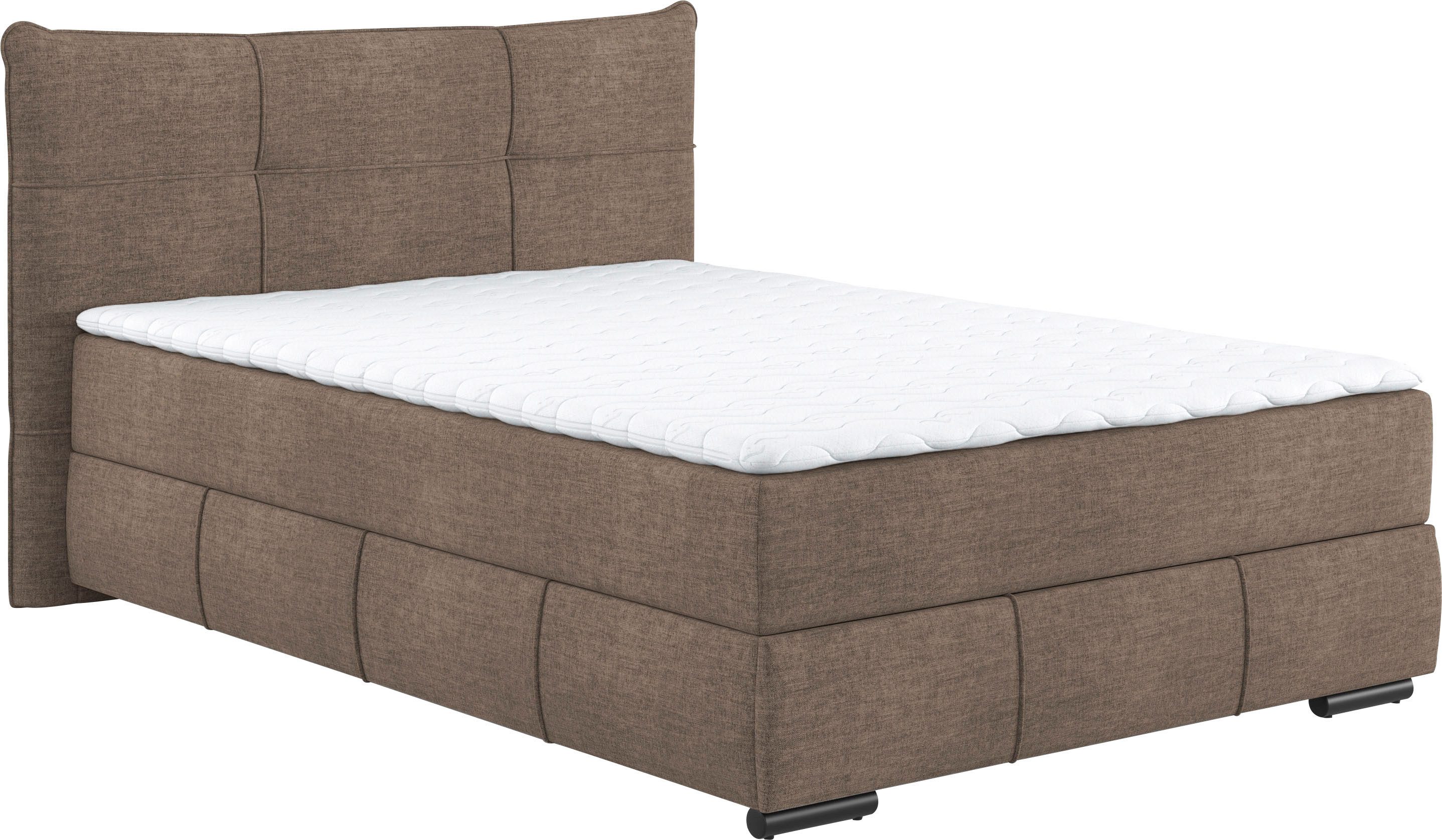 Mr. Couch Boxspring Brewdley met bedkist, incl. matras Topmatras en sierkussen, in verschillende hardheden beschikbaar
