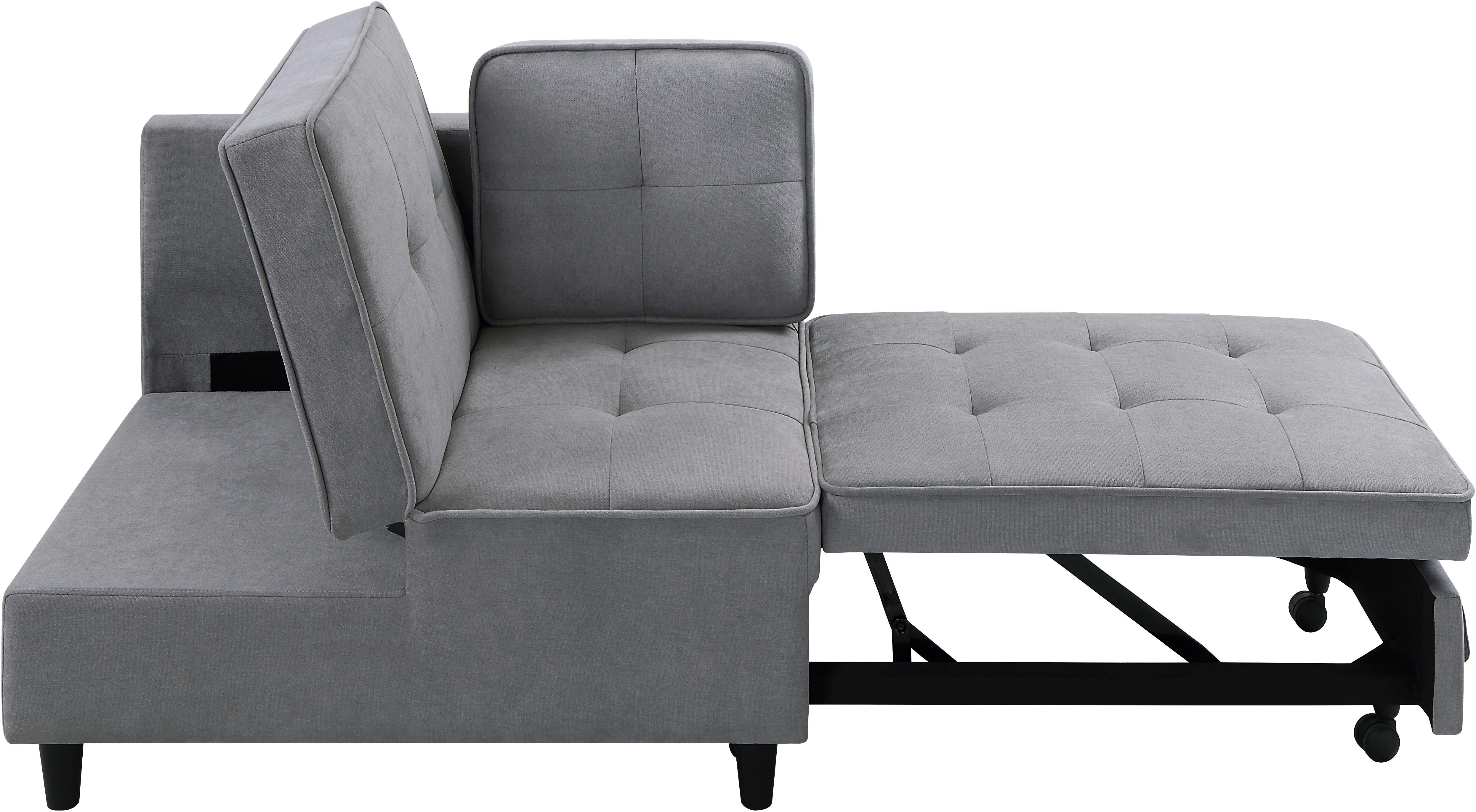 ATLANTIC home collection Slaapbank Freddy te veranderen in een loungestoel, relaxfauteuil en logeerbed, incl. kussen