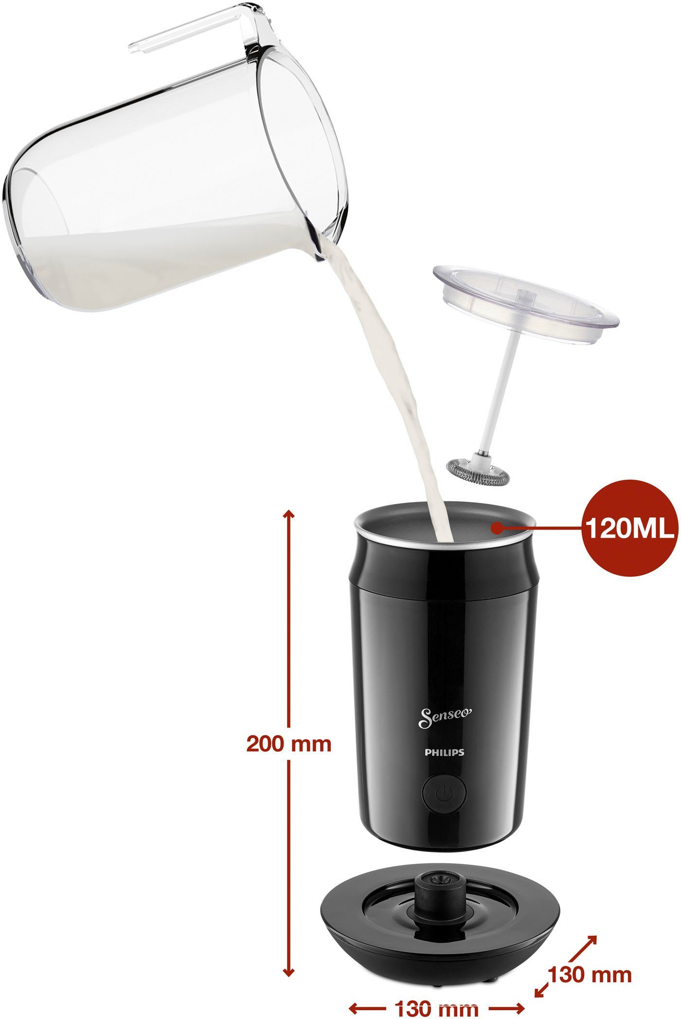 Senseo Koffiepadautomaat Original HD6553/65, inclusief melkopschuimer ter waarde van € 79,99 vap
