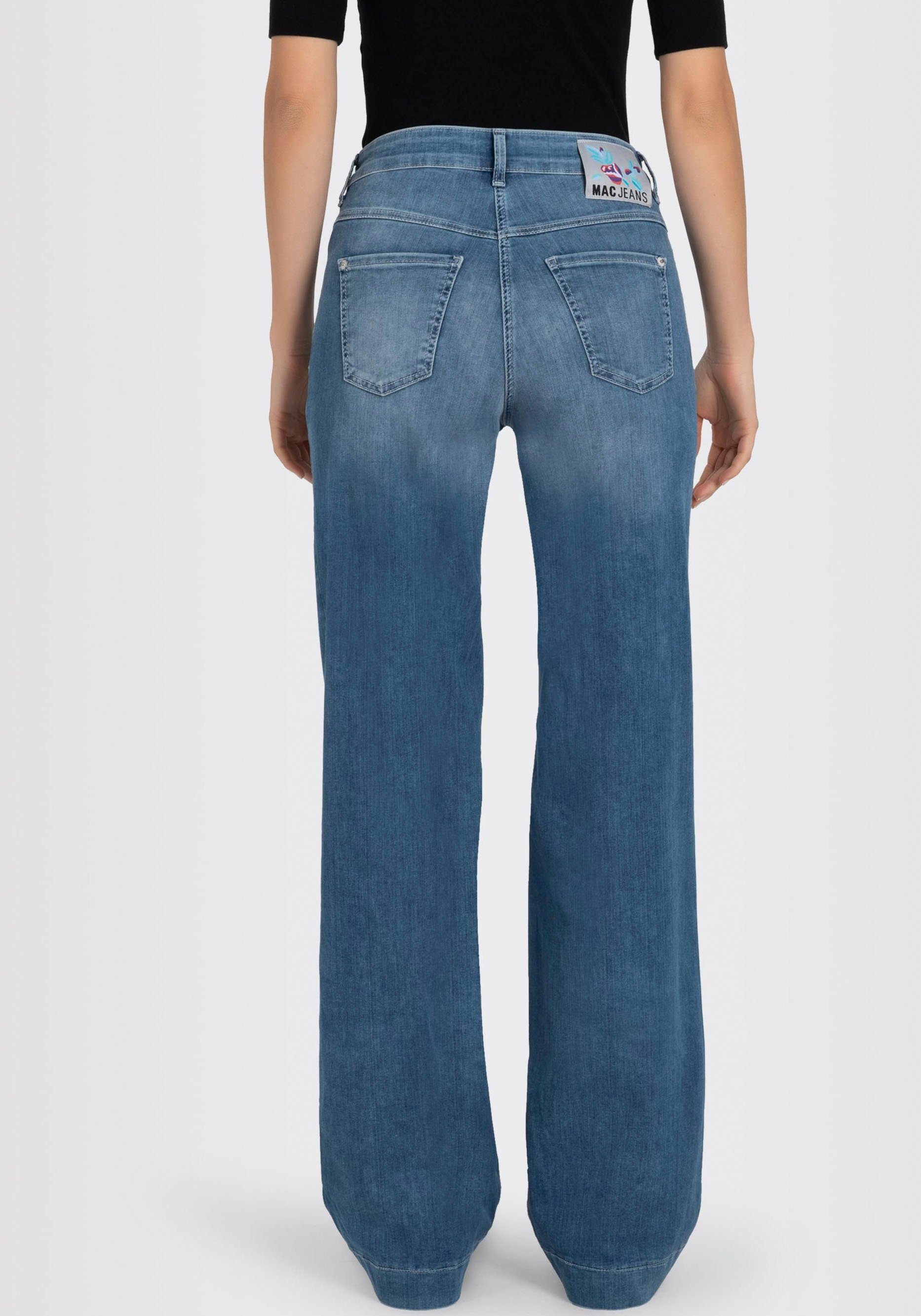 MAC Wijde jeans DREAM WIDE met wijde broekspijp - stretch