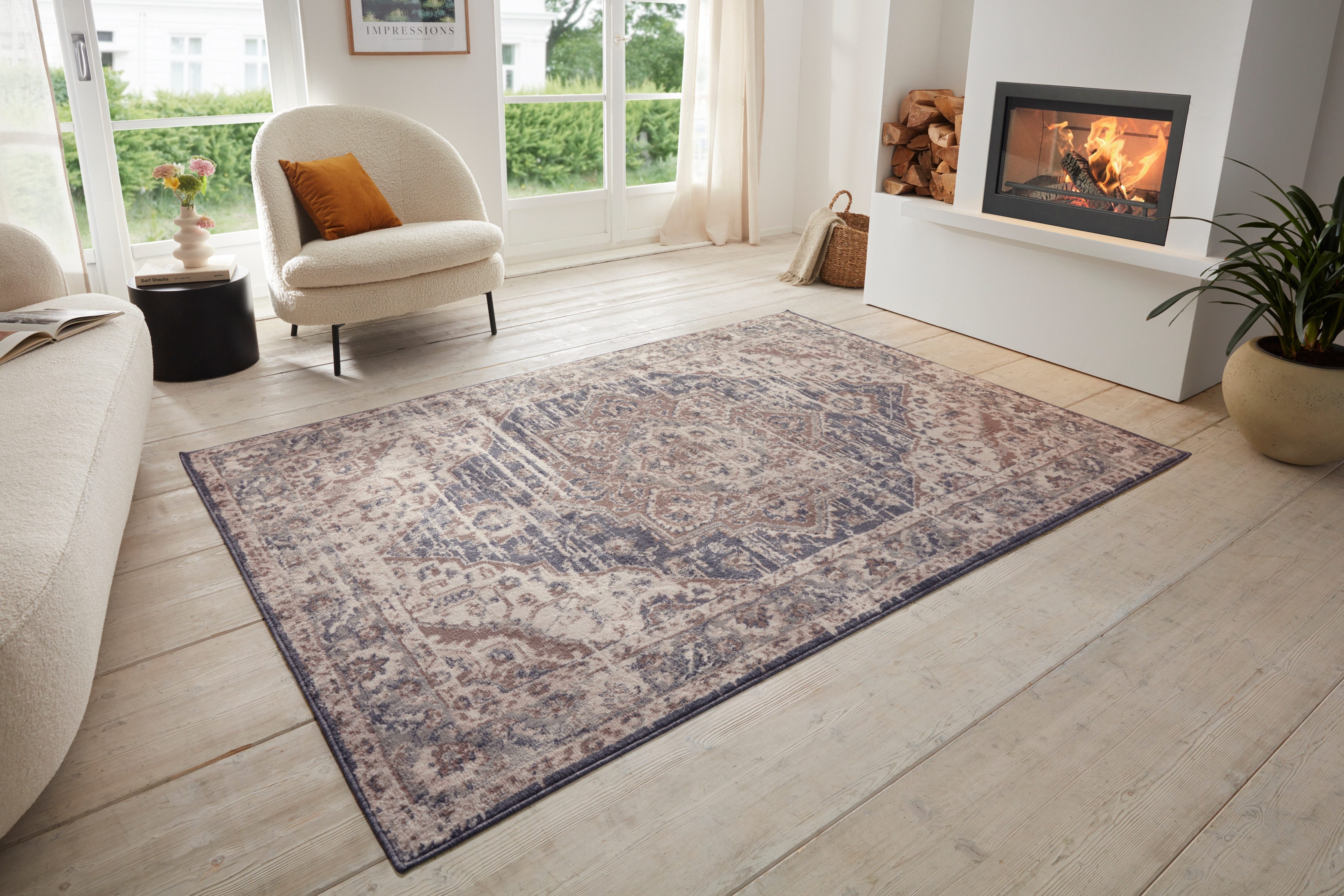 HANSE Home Vloerkleed Zand Korte pool, loper, oriënt, vintage, woonkamer, slaapkamer, eetkamer