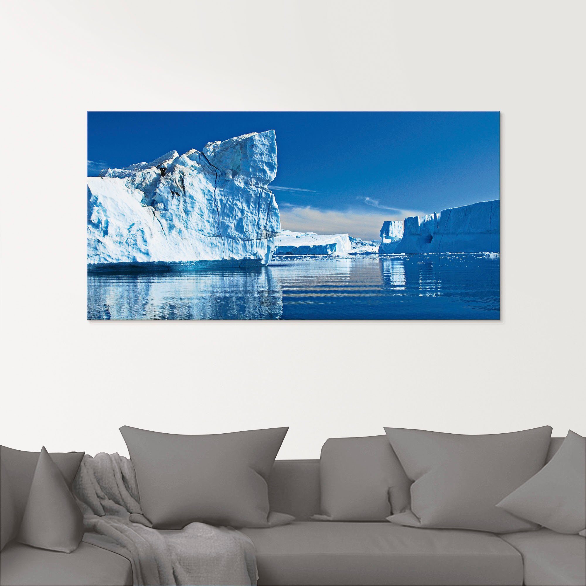 Artland Print op glas Ijsbergen - Diskobucht - Groenland